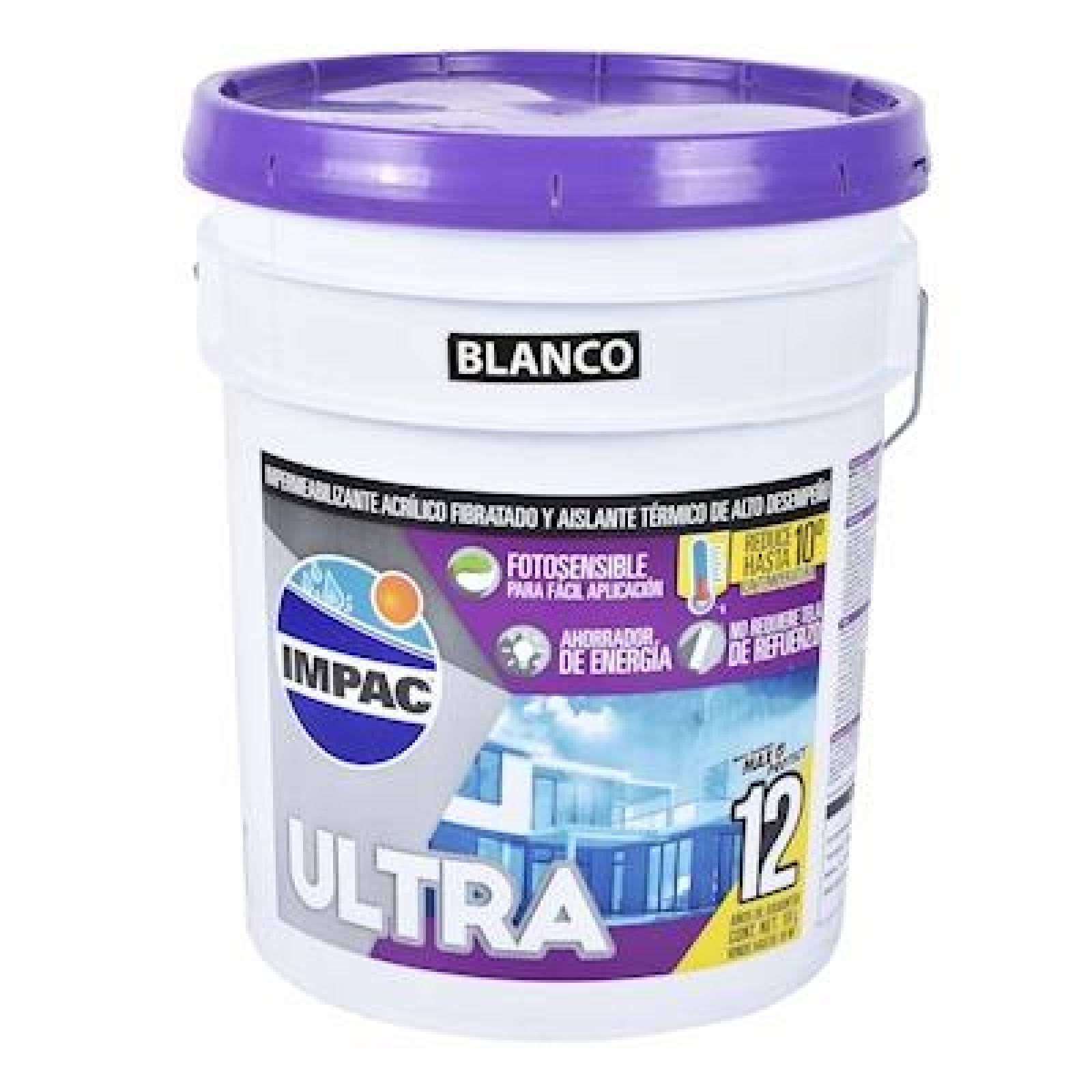 IMPERMEABILIZANTE ACRÍLICO BLANCO 12 AÑOS 19 L