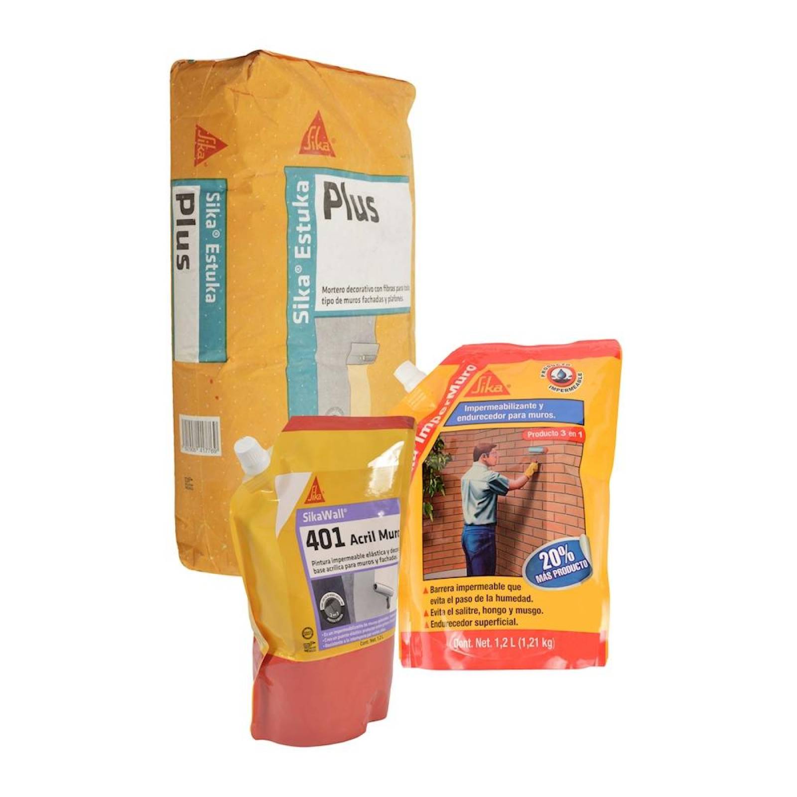 KIT MURO SIN SALITRE SIKA 3 PIEZAS 