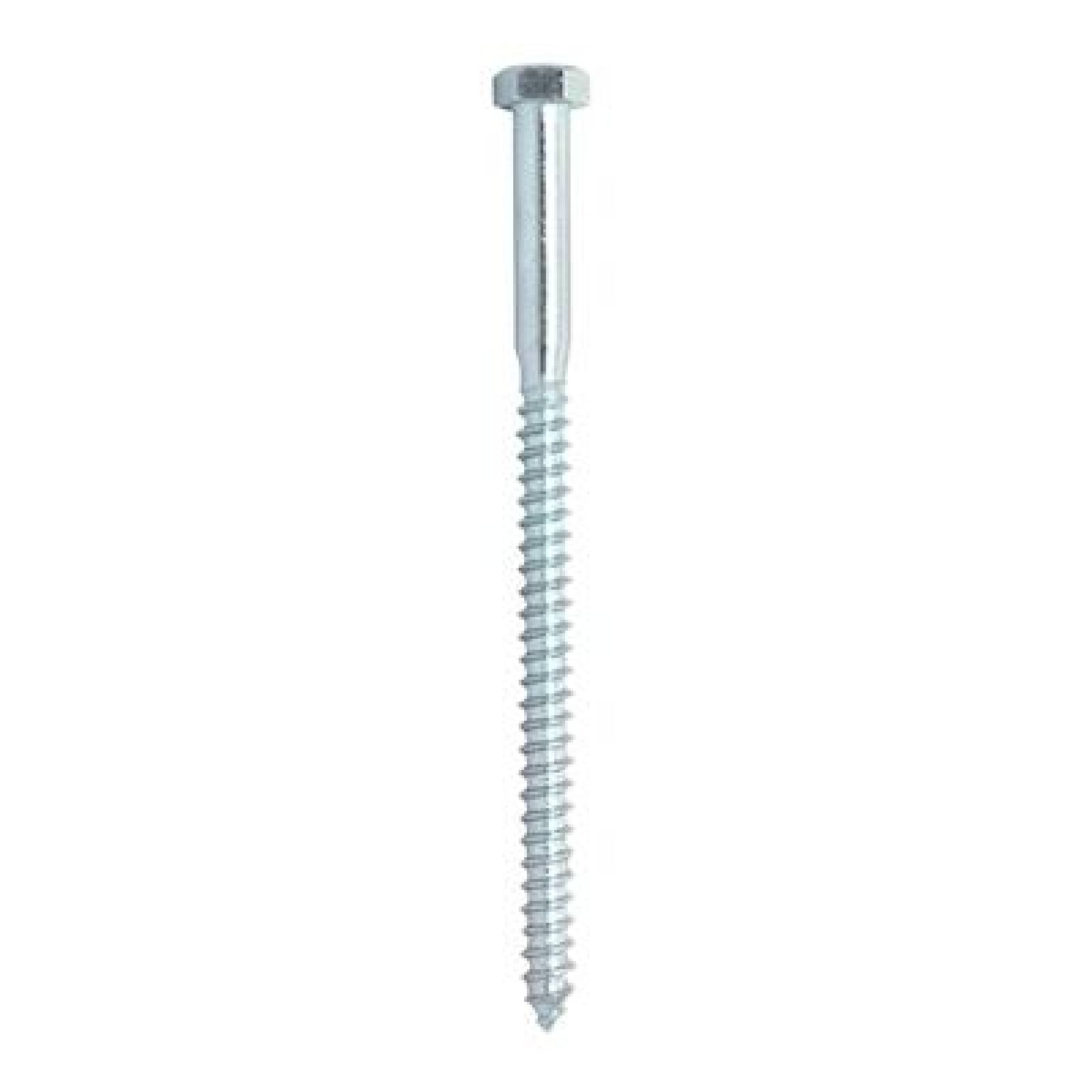 TORNILLO HEXAGONAL PARA MADERA DE 3/8 X 6 PULGADAS PLATA 50 PIEZAS 