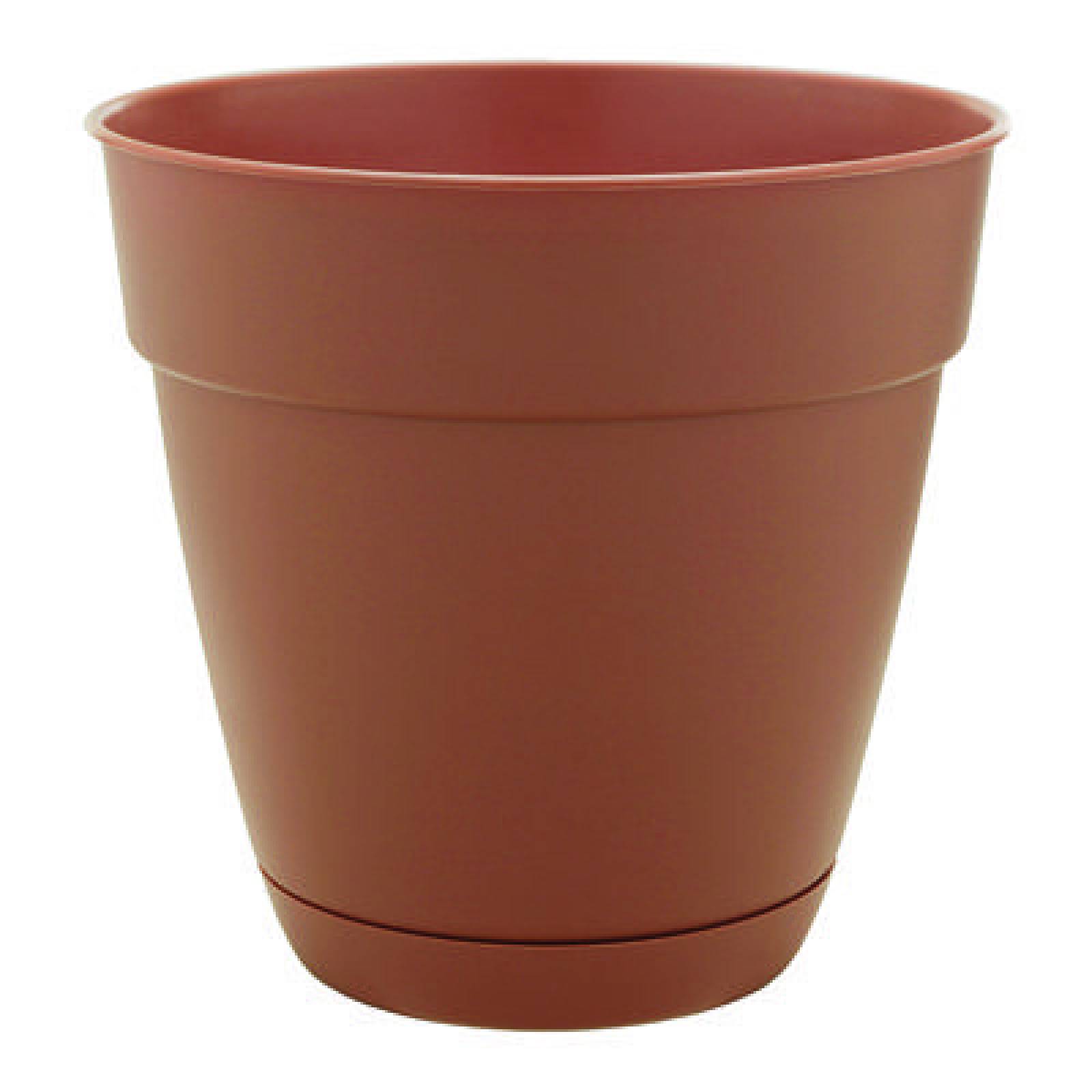 MACETA DE PLÁSTICO CON PLATO DE 6 TERRACOTA 