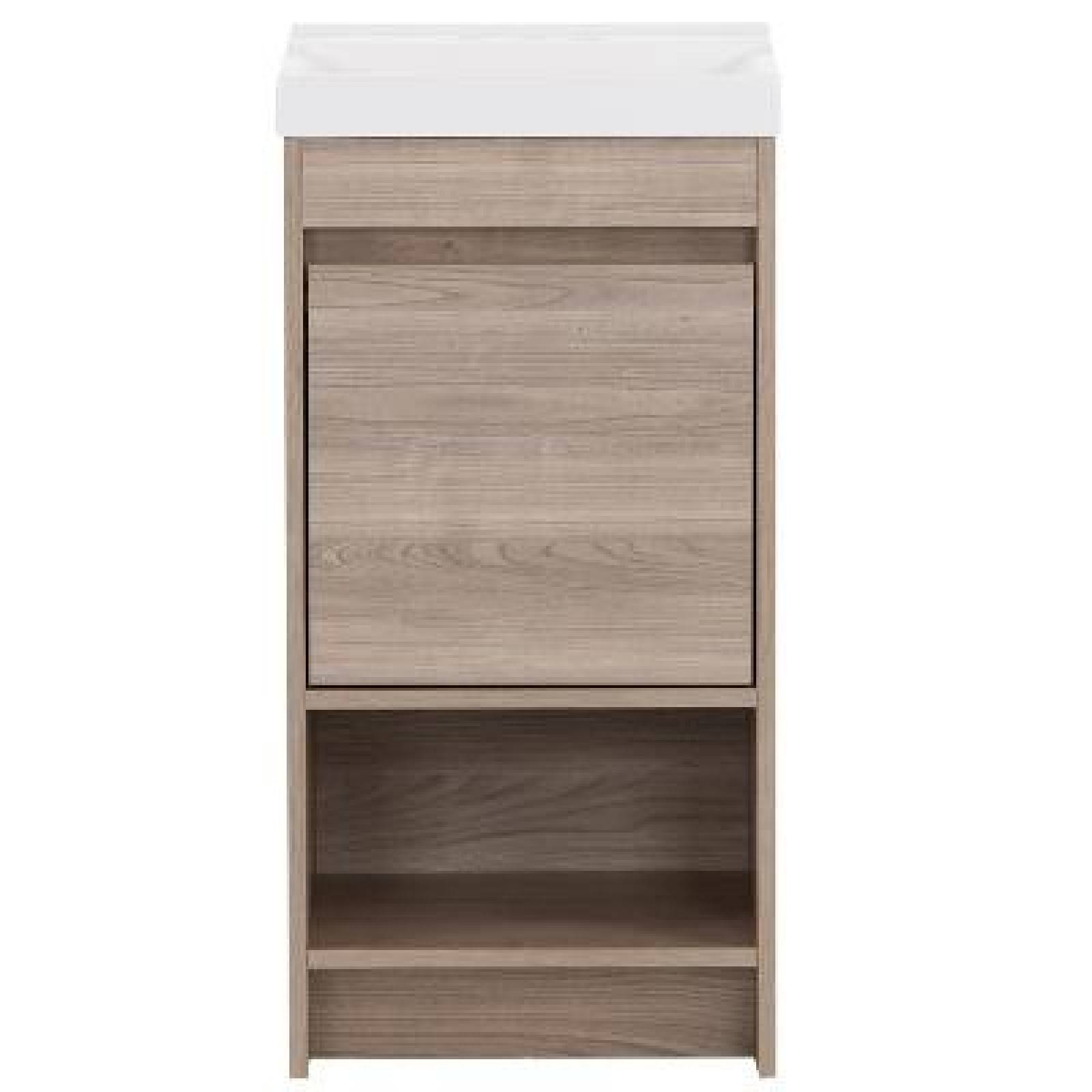 MUEBLE PARA BAÑO LISBOA CAFÉ CON LAVABO 87.86 X 43.18 X 32.39 CM EMPOTRABLE 