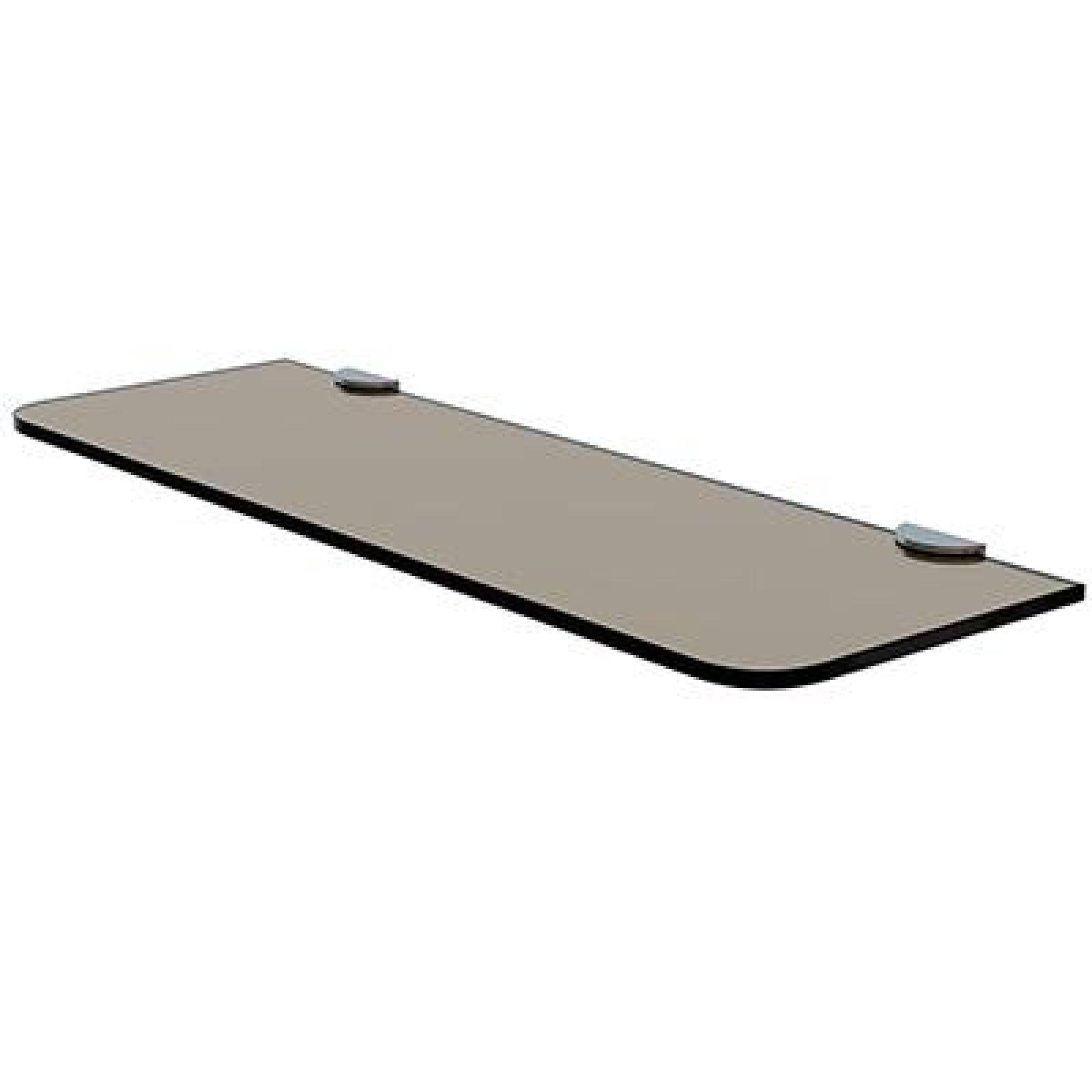 REPISA DE CRISTAL CON HERRAJES MOD. 60X20 BRONCE