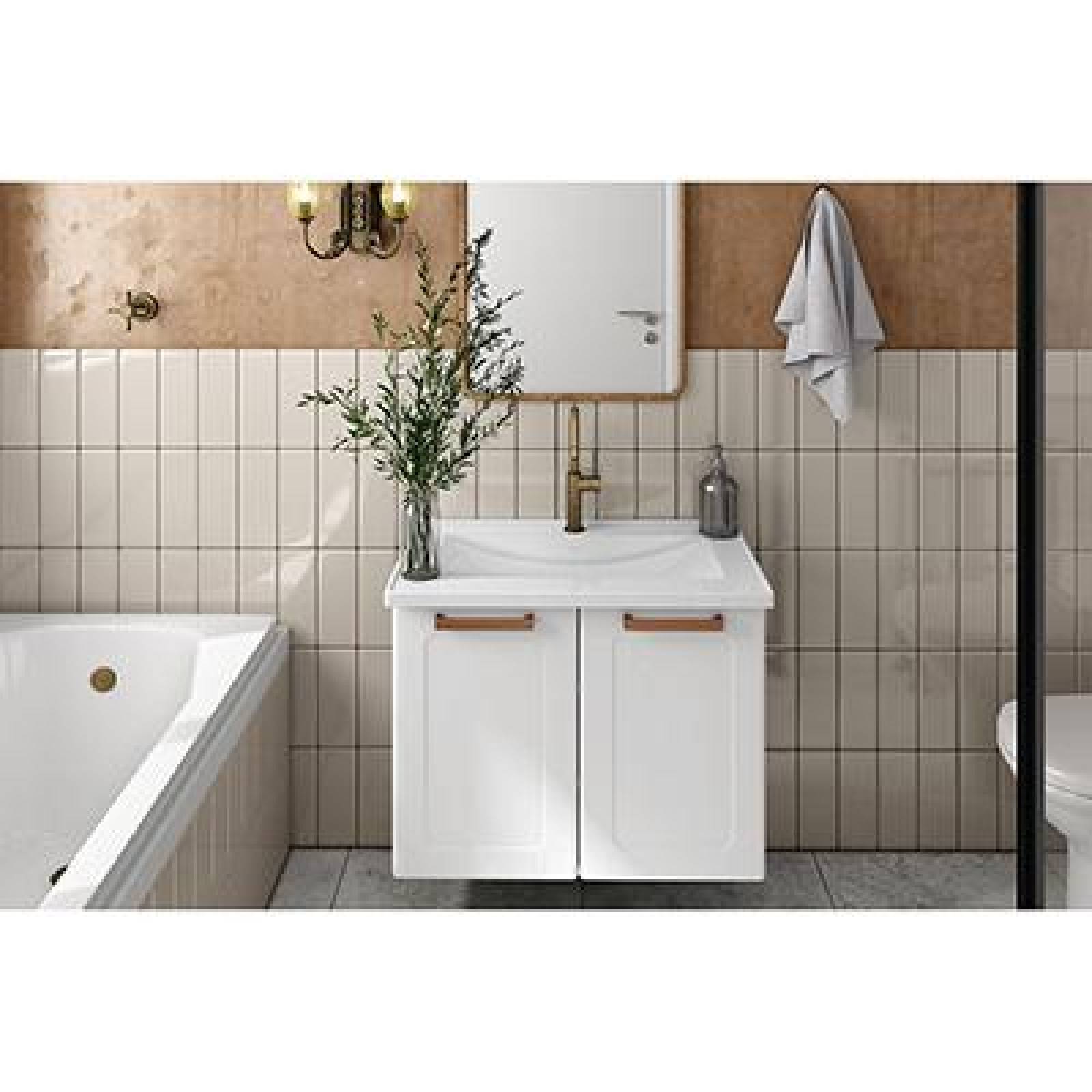 GABINETE PARA BAÑO EMPOTRABLE BRISTOL BLANCO 55.5 
