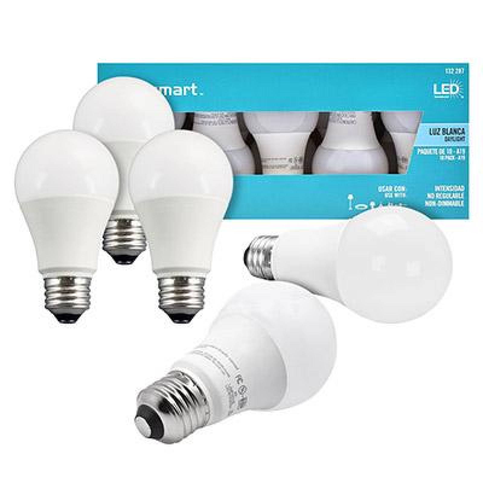 FOCOS LED ECOSMART 60 WATTS 10 PIEZAS LUZ FRÍA 