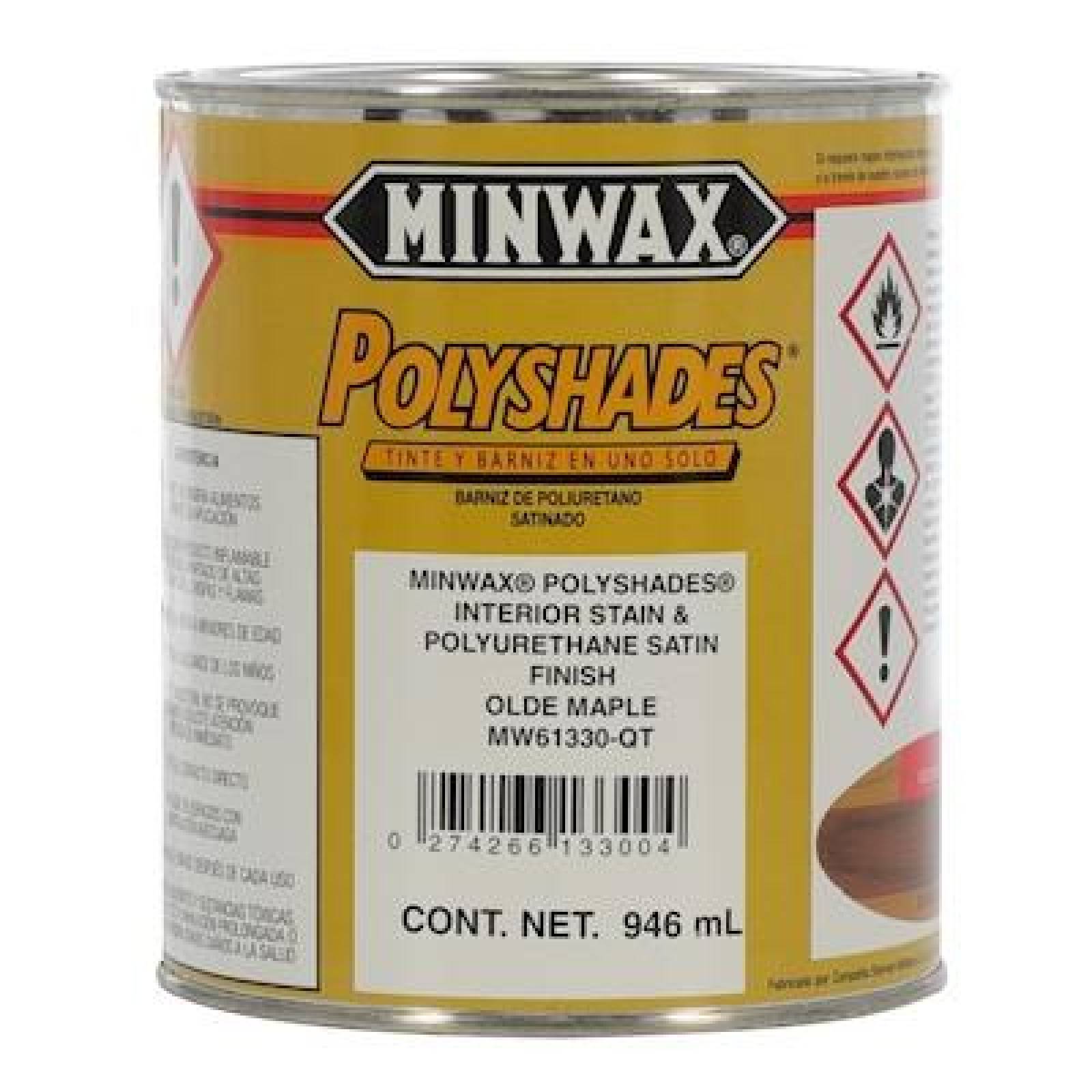 TINTE Y BARNIZ PARA MADERA DE 946 ML CAFÉ OLDE MAPLE SATINADO 