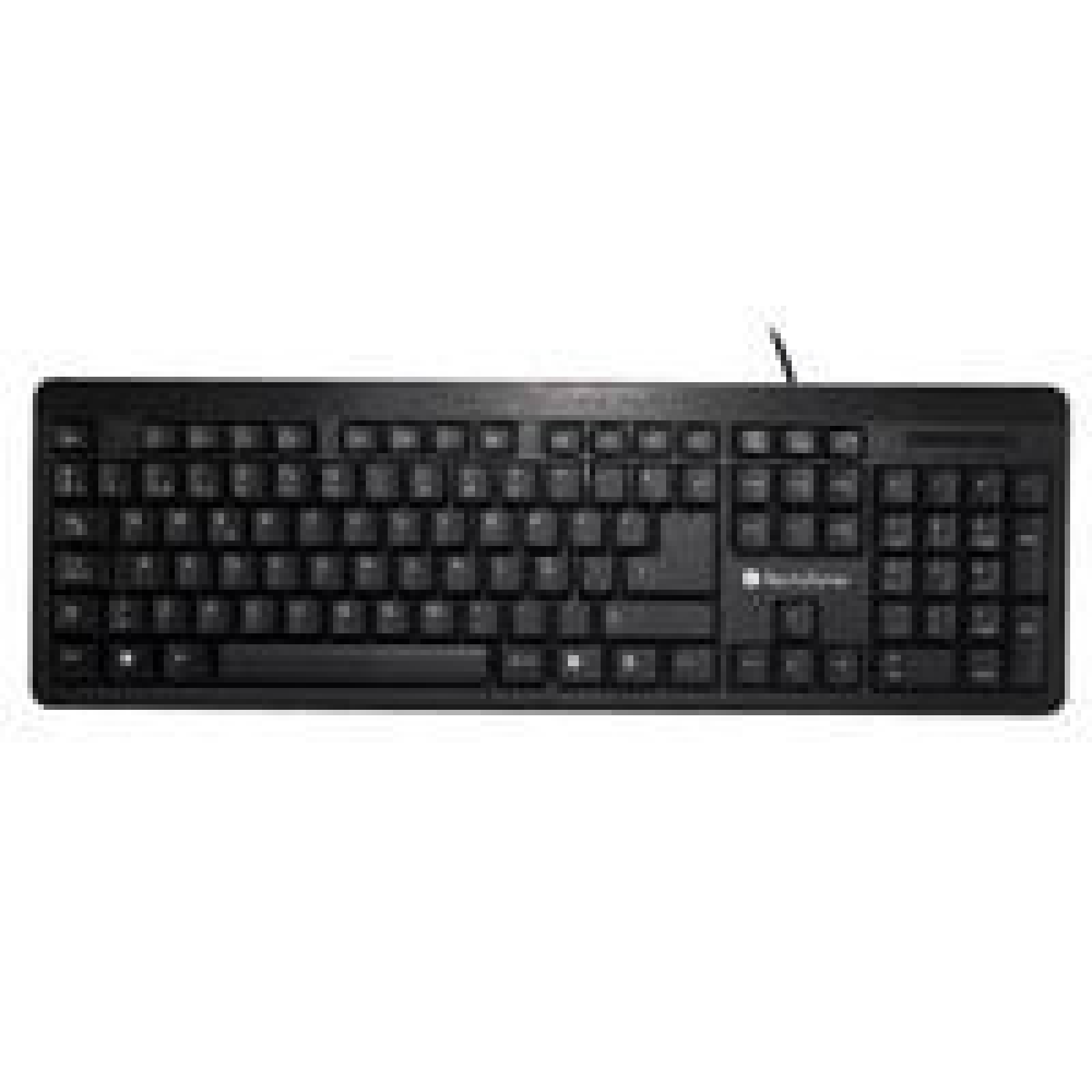 TECLADO STANDARD ALAMBRICO TECHZONE CON DISEO ERGONOMICO CONEXION USB 104 TECLAS Y TECLADO NUMERICO  