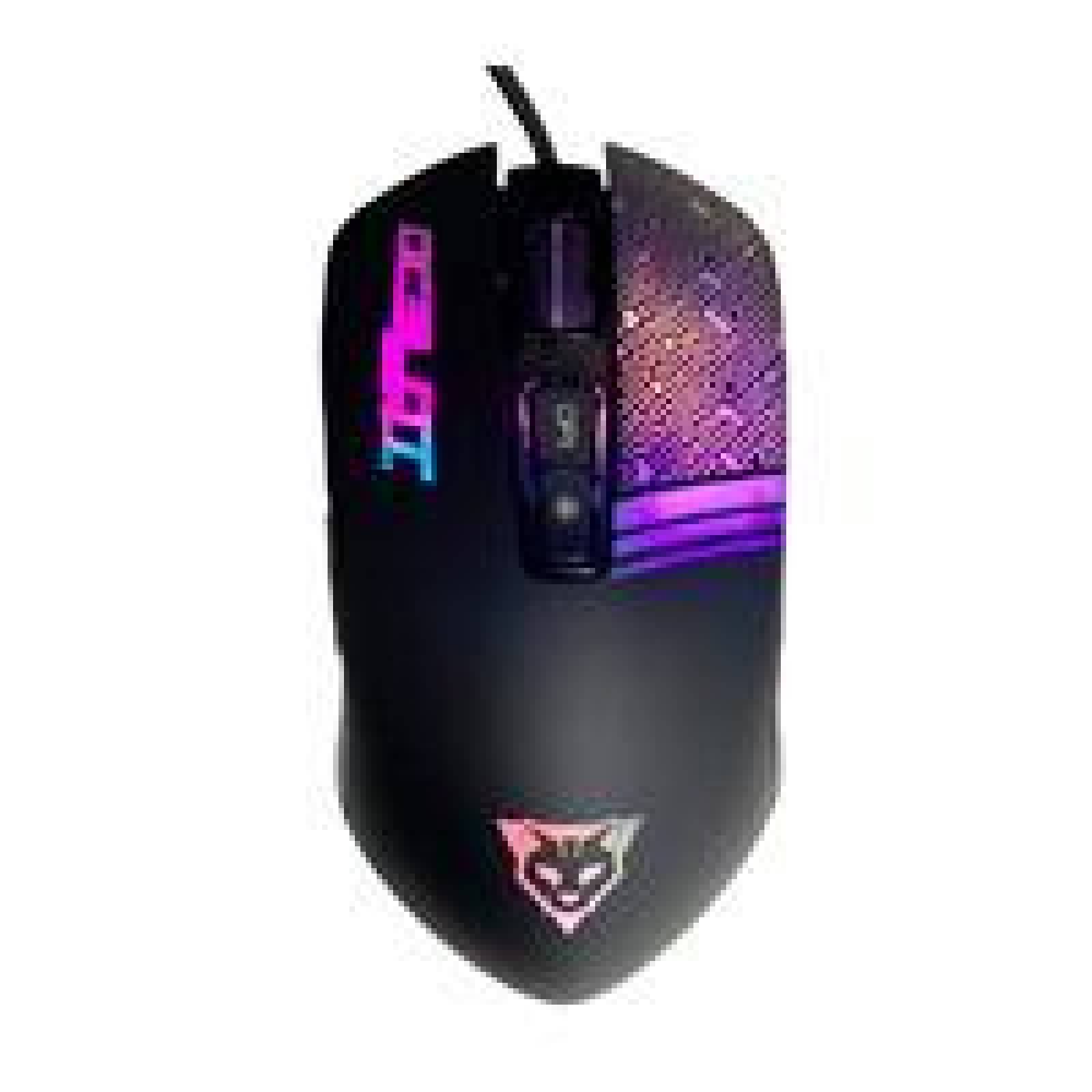 MOUSE OCELOT/ GAMER / ALAMBRICO / USB / RGB / DPI CONFIGURABLES HASTA 3200 / 7 BOTONES / LUCES LED /