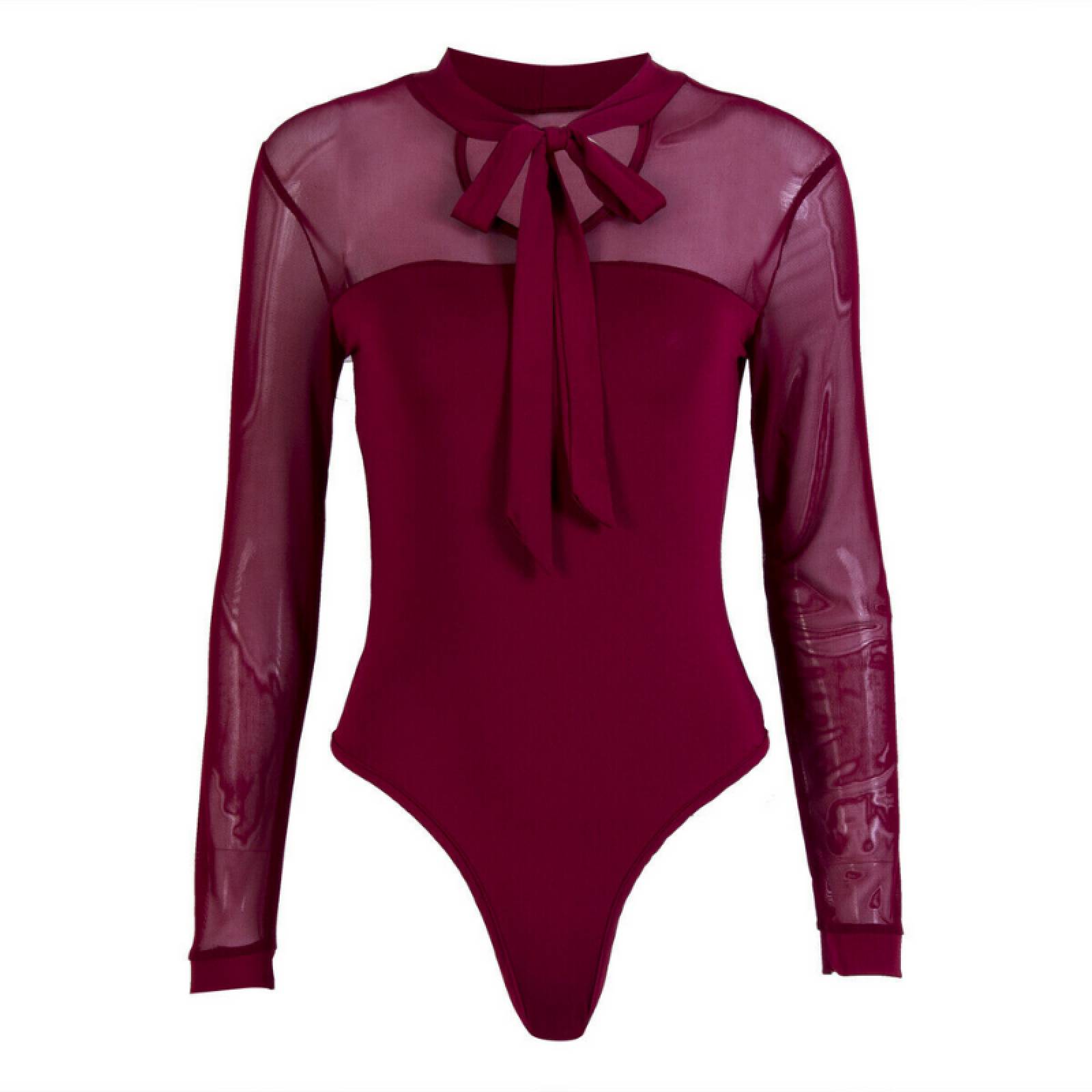 Blusa Body Con Malla Para Mujer M-183 