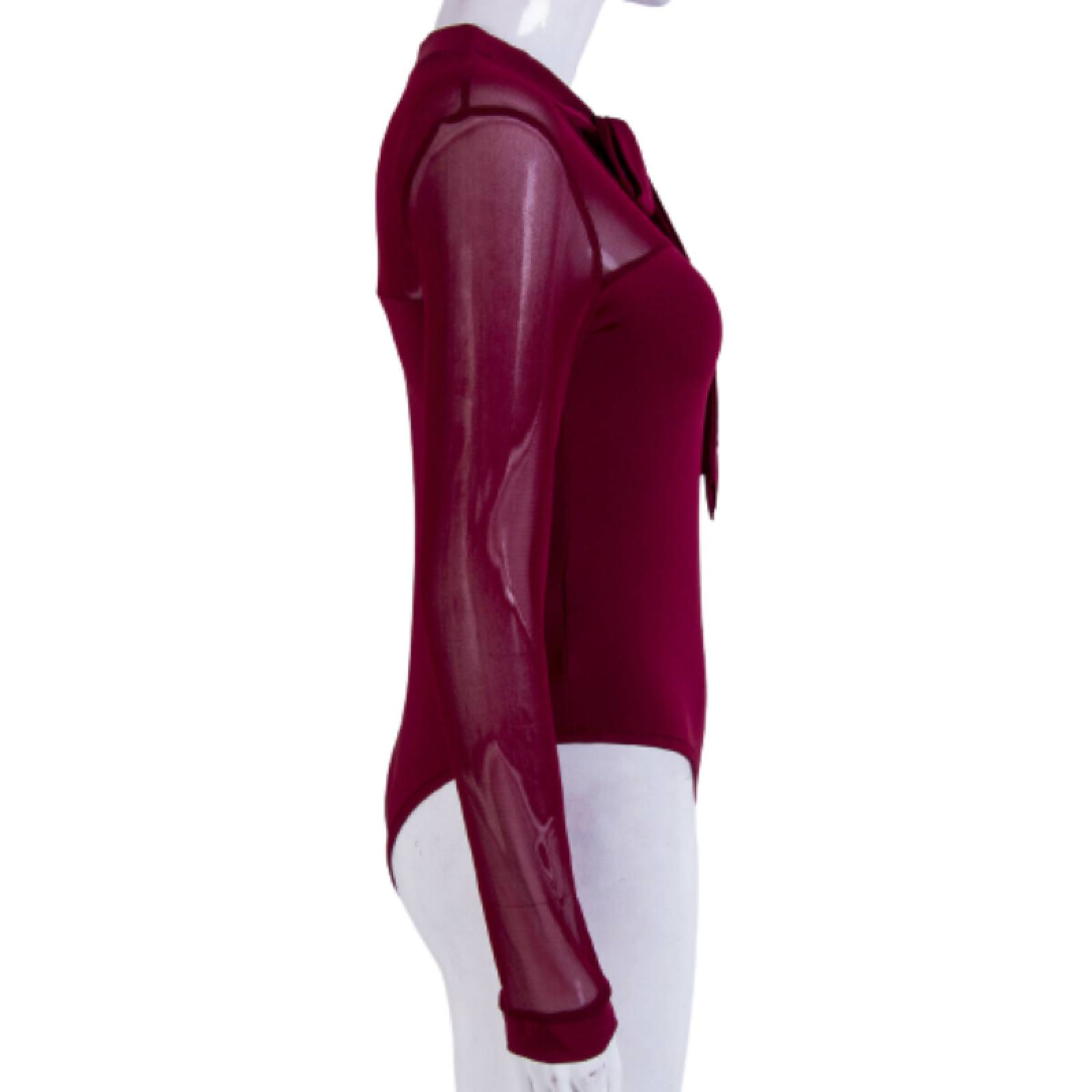 Blusa Body Con Malla Para Mujer M-183 