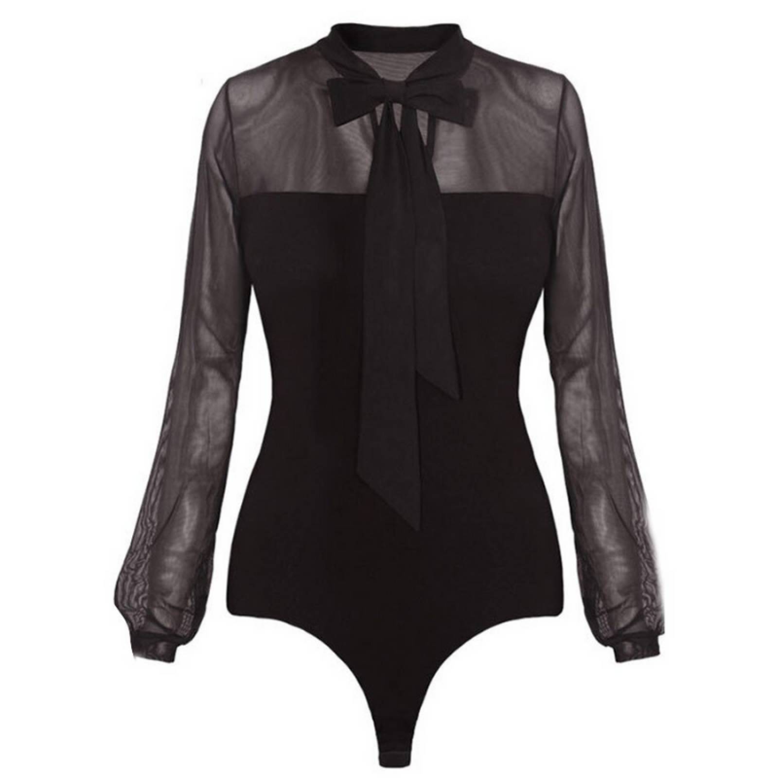 Blusa Body Con Malla Para Mujer M-183 