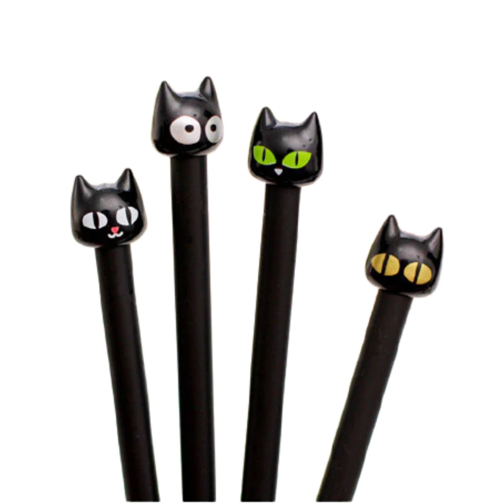 Set De 4 Bolígrafos Diseño Gato Kawaii M-244 