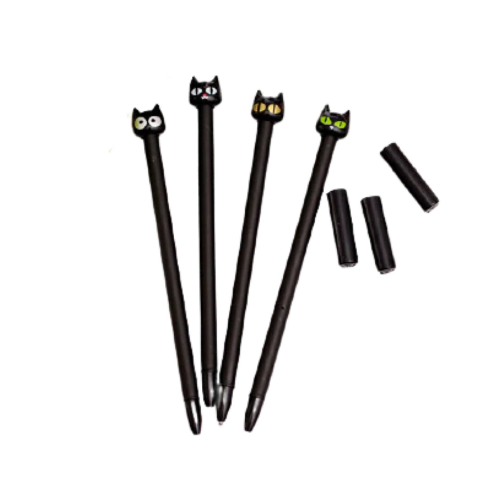 Set De 4 Bolígrafos Diseño Gato Kawaii M-244 
