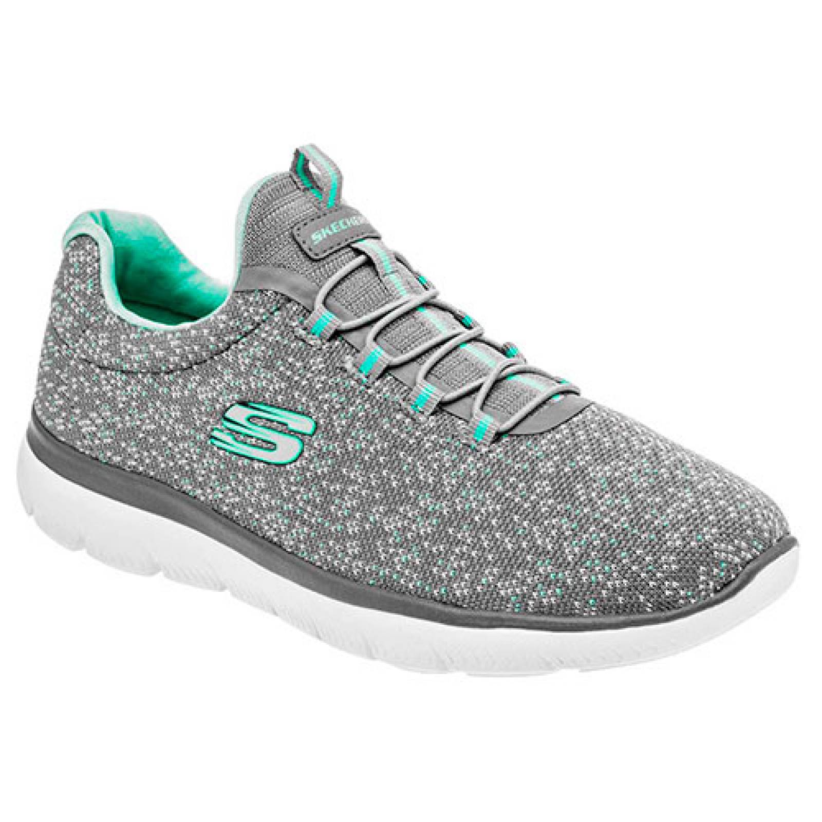 TENIS DEPORTIVO Skechers 12987GYMN Color GRIS PARA MUJER TX1