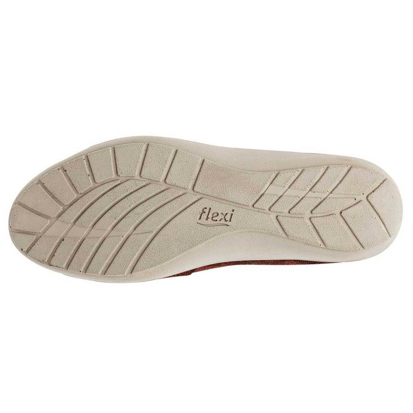ZAPATO CASUAL Flexi 101902 Color CAFÉ PARA MUJER TX1