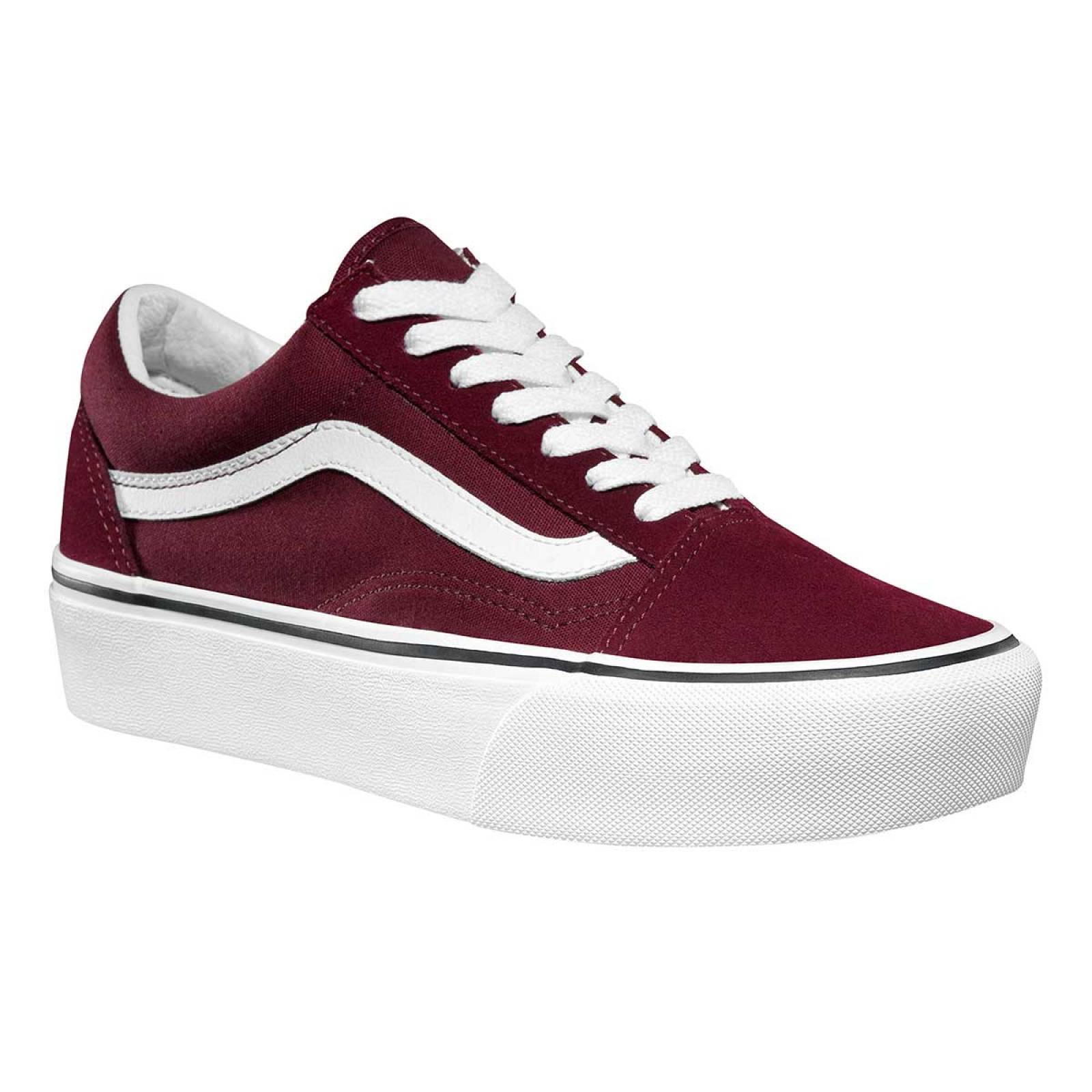 TENIS URBANO VANS VN0A3B3U5 Color Vino para Mujer Tx2