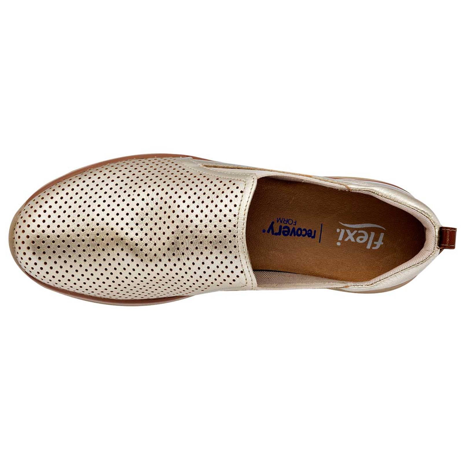 ZAPATO CASUAL FLEXI 107601 Color Oro para Mujer Tx2