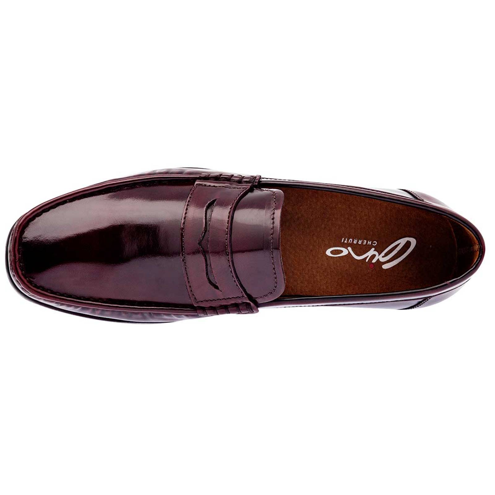 ZAPATO CASUAL GINO CHERRUTI 811 Color Vino para Hombre Tx2
