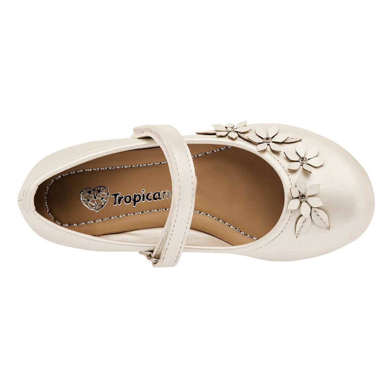 ZAPATO PARA GRADUACION TROPICANA 22247 Color Beige para Niña Tx2