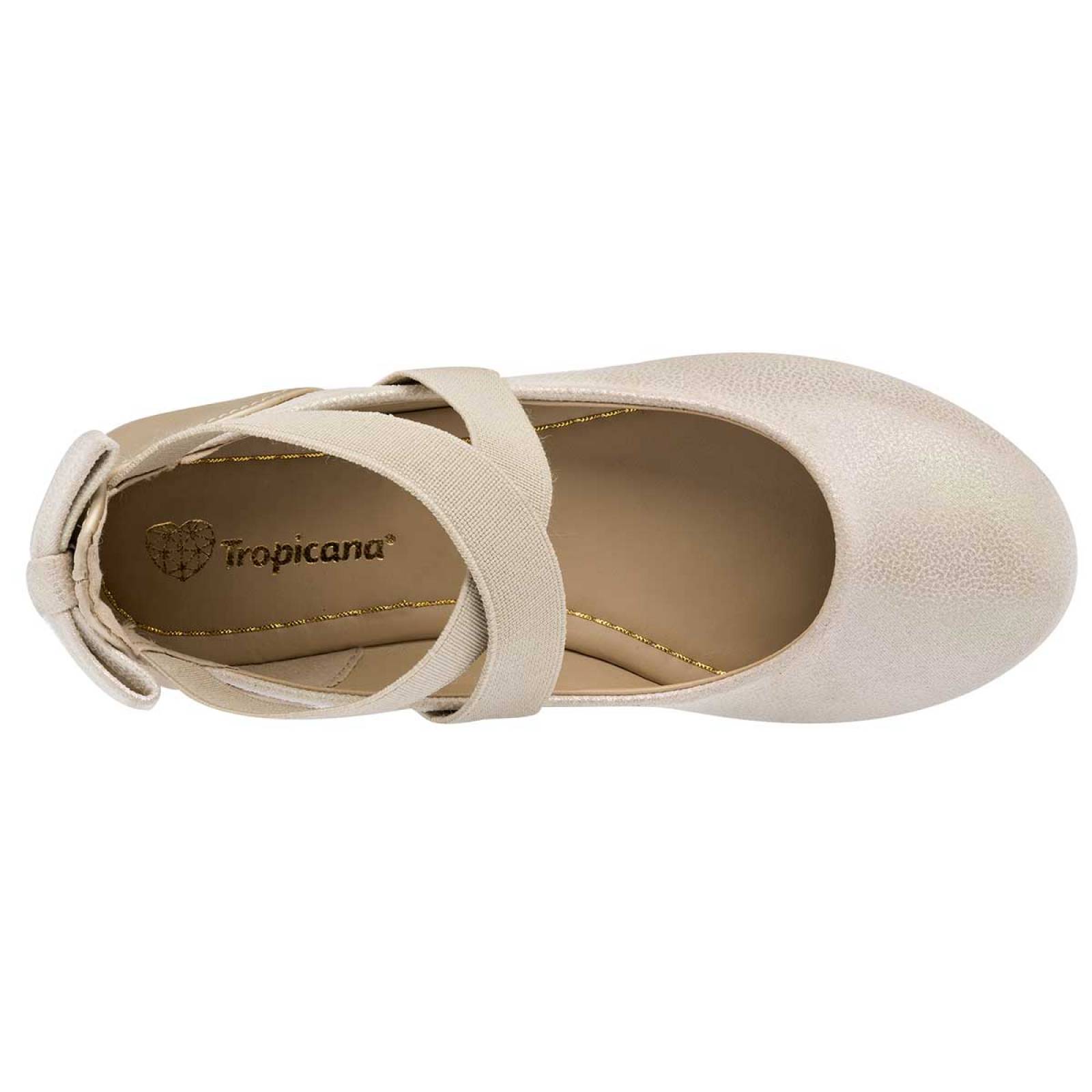ZAPATO PARA GRADUACION TROPICANA 46028 Color Beige para Niña Tx2