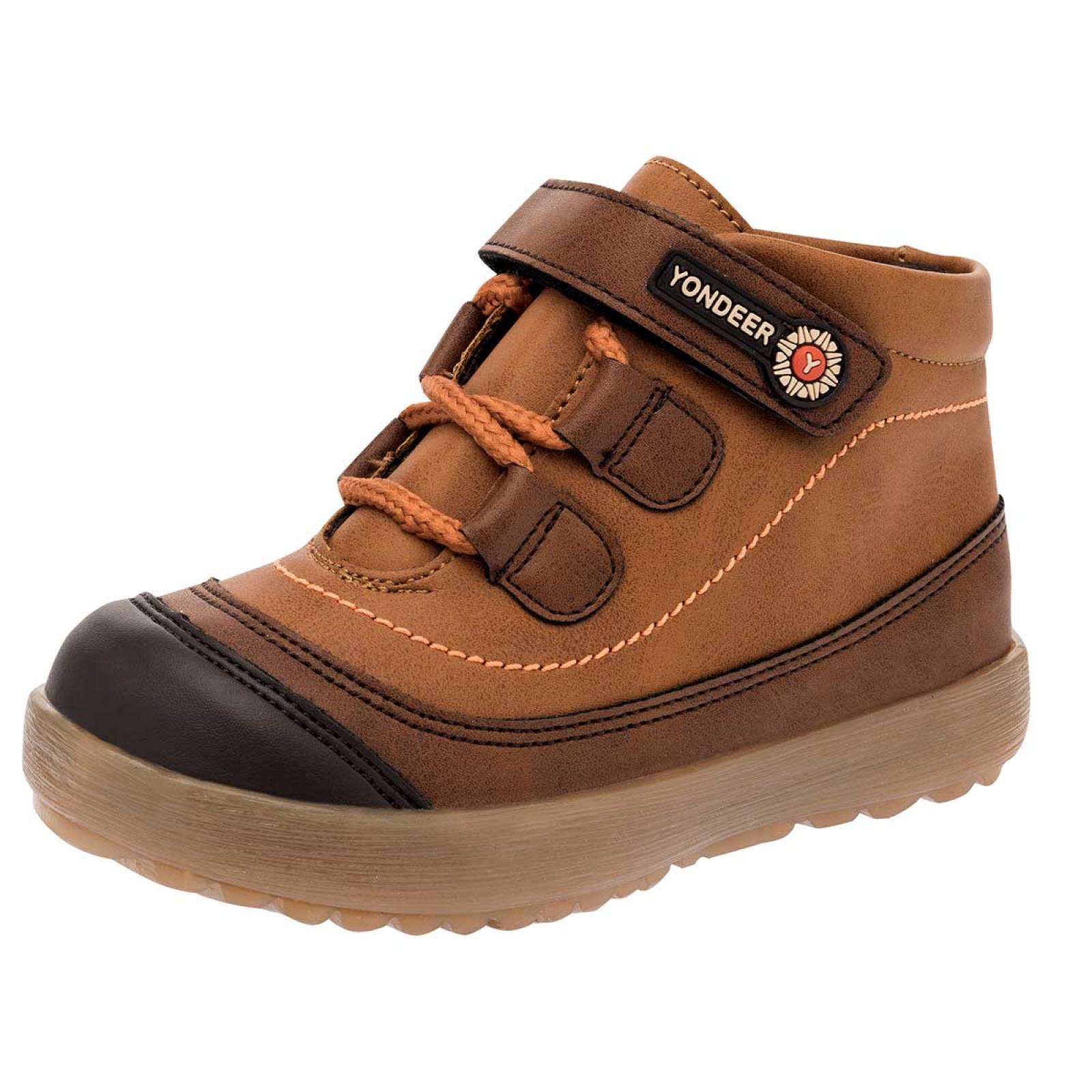 BOTA Y BOTIN YONDEER 53026 Color CAMEL para Niño Tx2