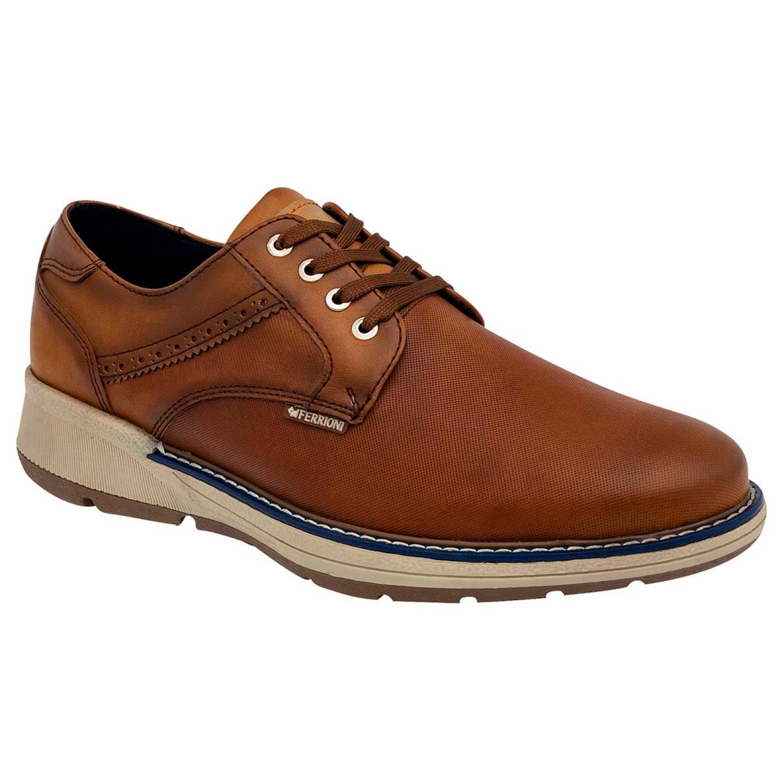 ZAPATO CASUAL Ferrioni G0200101 Color Cafe PARA Hombre Tx4