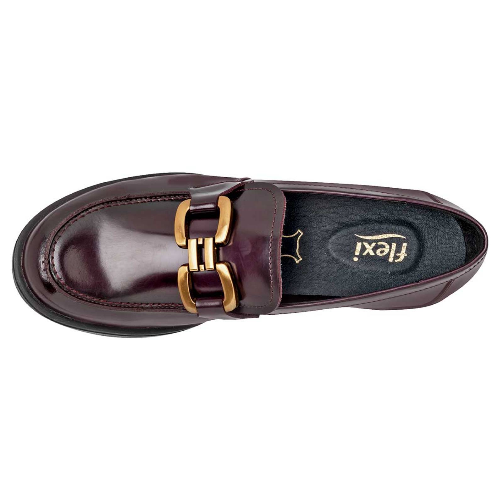 ZAPATO CASUAL Flexi 119502 Color Vino PARA Mujer Tx5