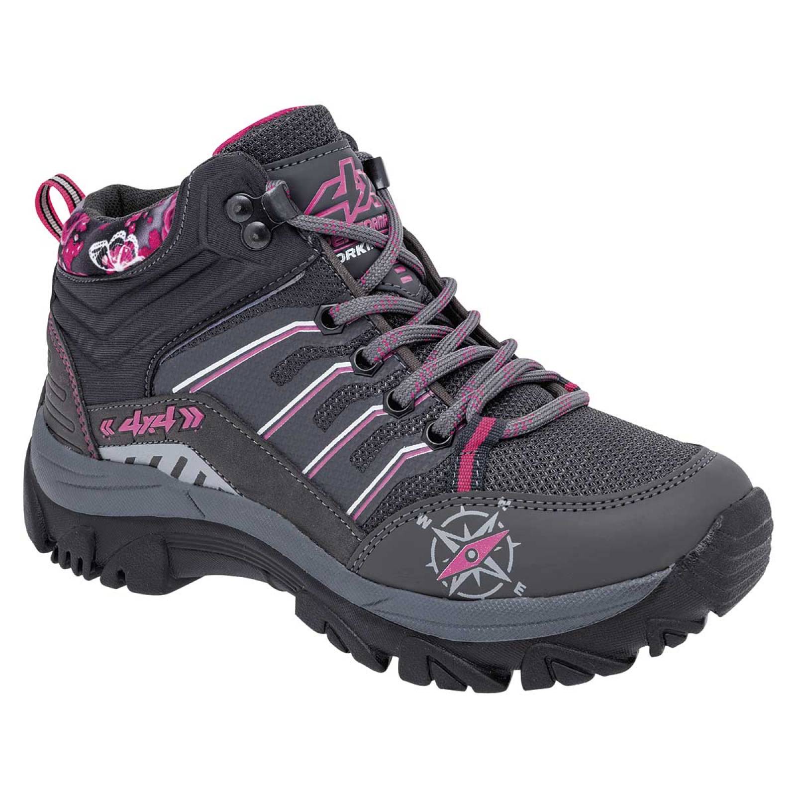 ZAPATO HIKING 4x4 7072 Color Gris PARA Mujer Tx5