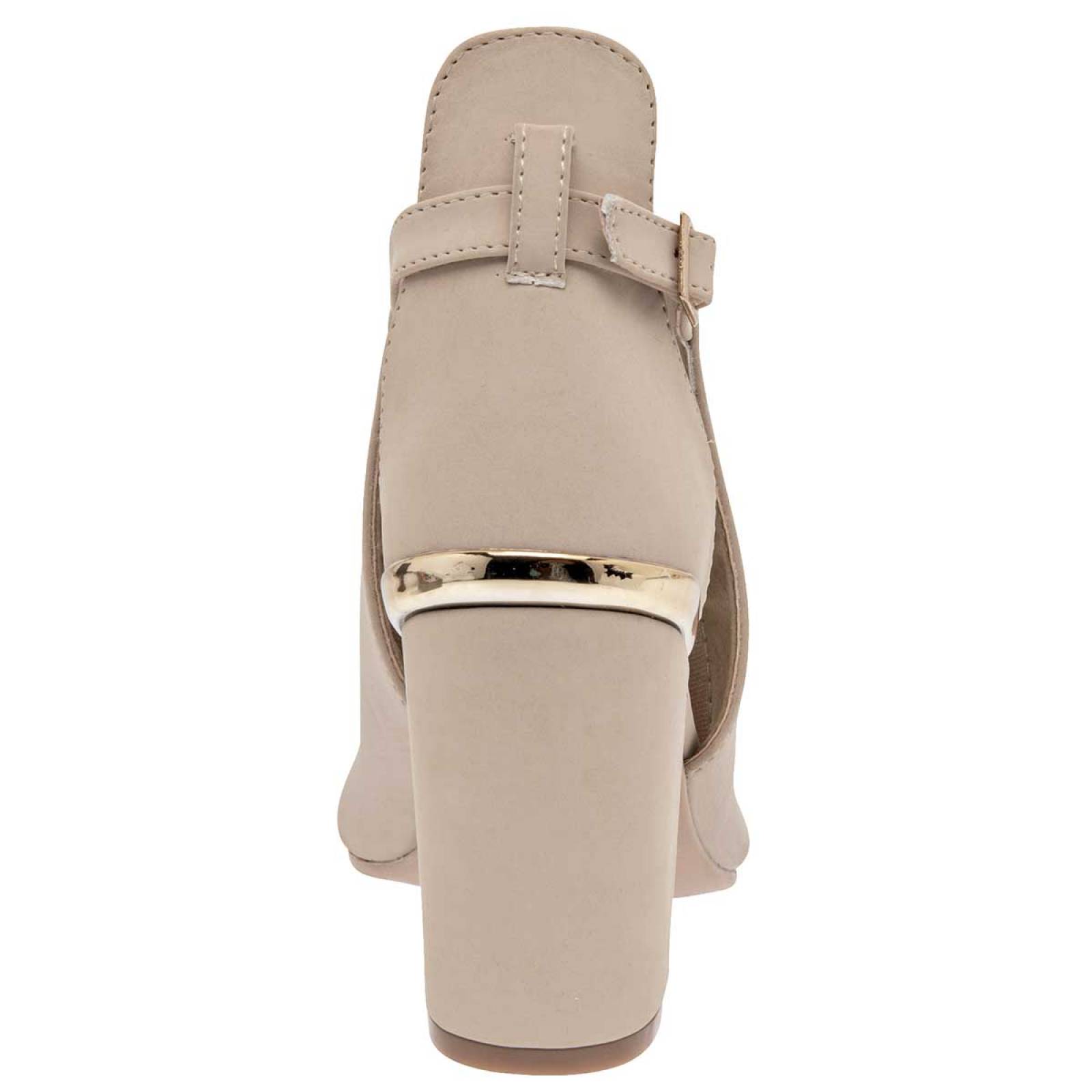 BEEN CLASS ZAPATILLA BEIGE BOCA DE PESCADO CON HEBILLA