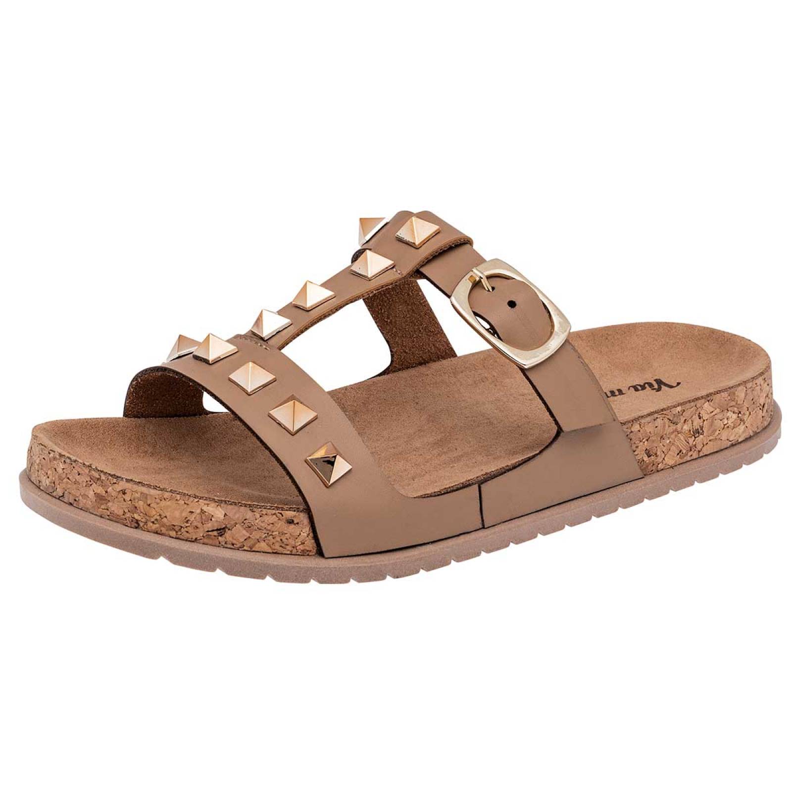 SANDALIA DE PISO Via moda AMAZONAS Color Beige PARA Mujer Tx6