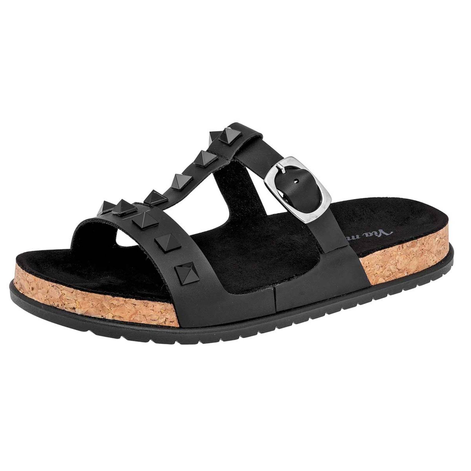 SANDALIA DE PISO Via moda AMAZONAS Color Negro PARA Mujer Tx6