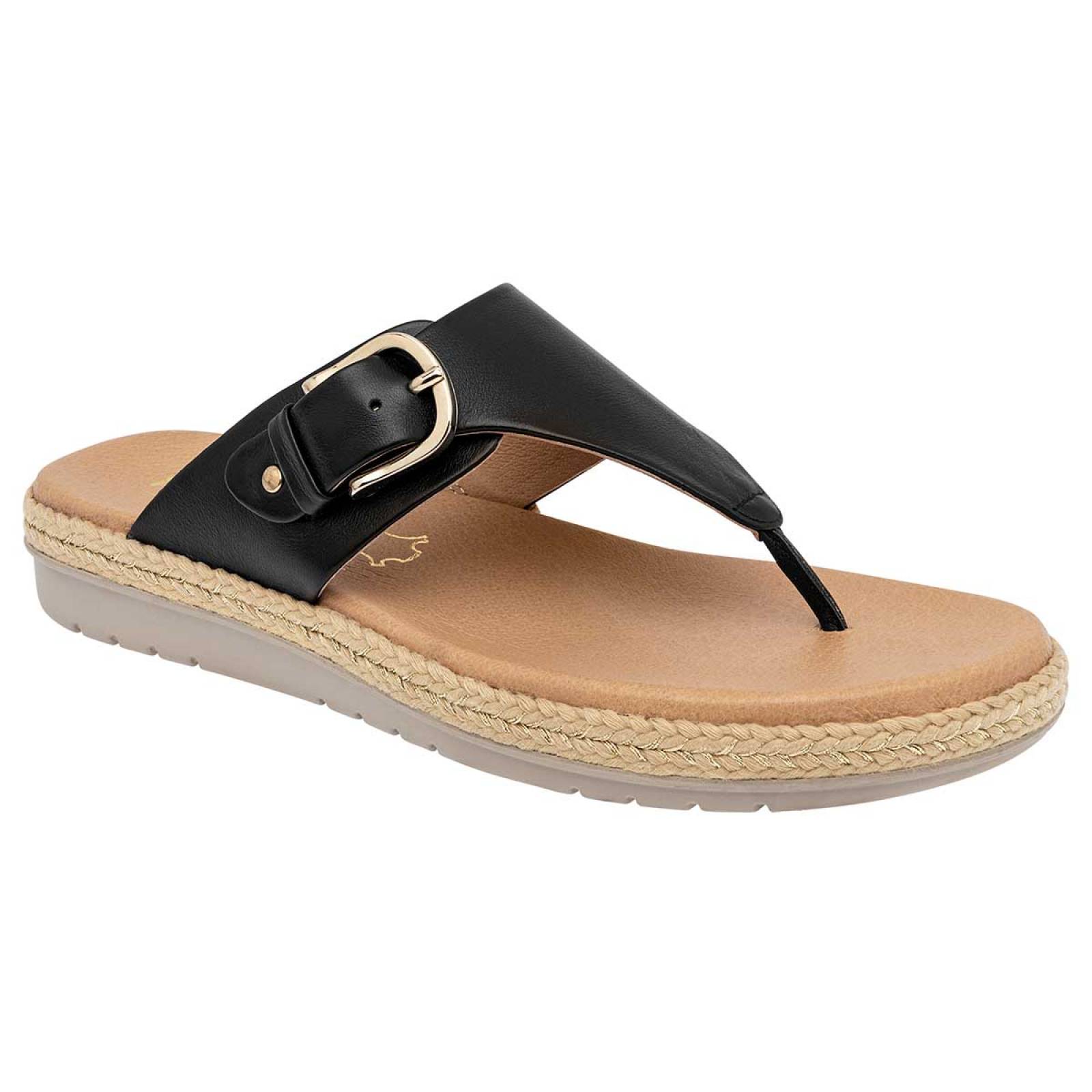 SANDALIA PATA DE GALLO Flexi 100221 Color Negro PARA Mujer Tx6