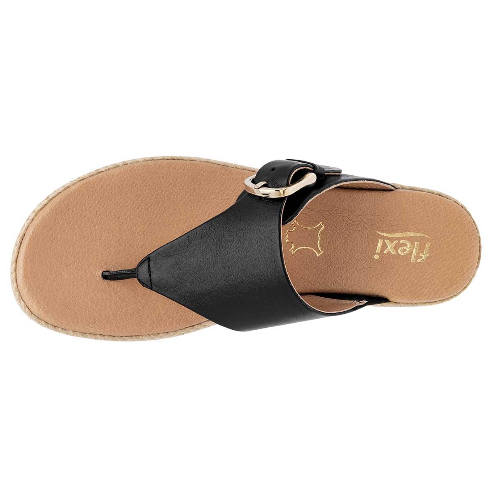 SANDALIA PATA DE GALLO Flexi 100221 Color Negro PARA Mujer Tx6