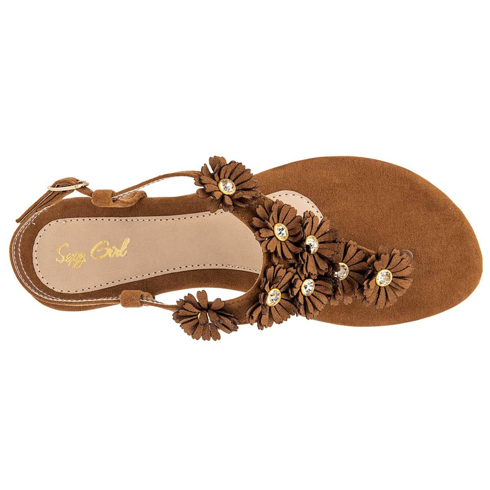 SANDALIA PATA DE GALLO SEXY GIRLS 1505 Color CAMEL PARA Mujer Tx6