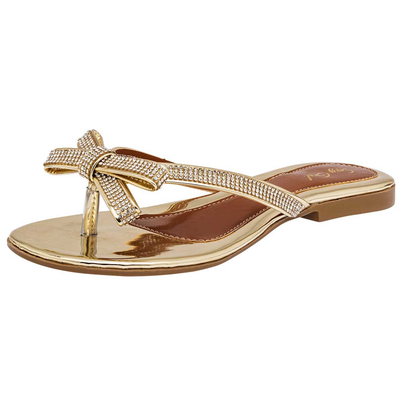 SANDALIA PATA DE GALLO SEXY GIRLS 1508 Color Oro PARA Mujer Tx6