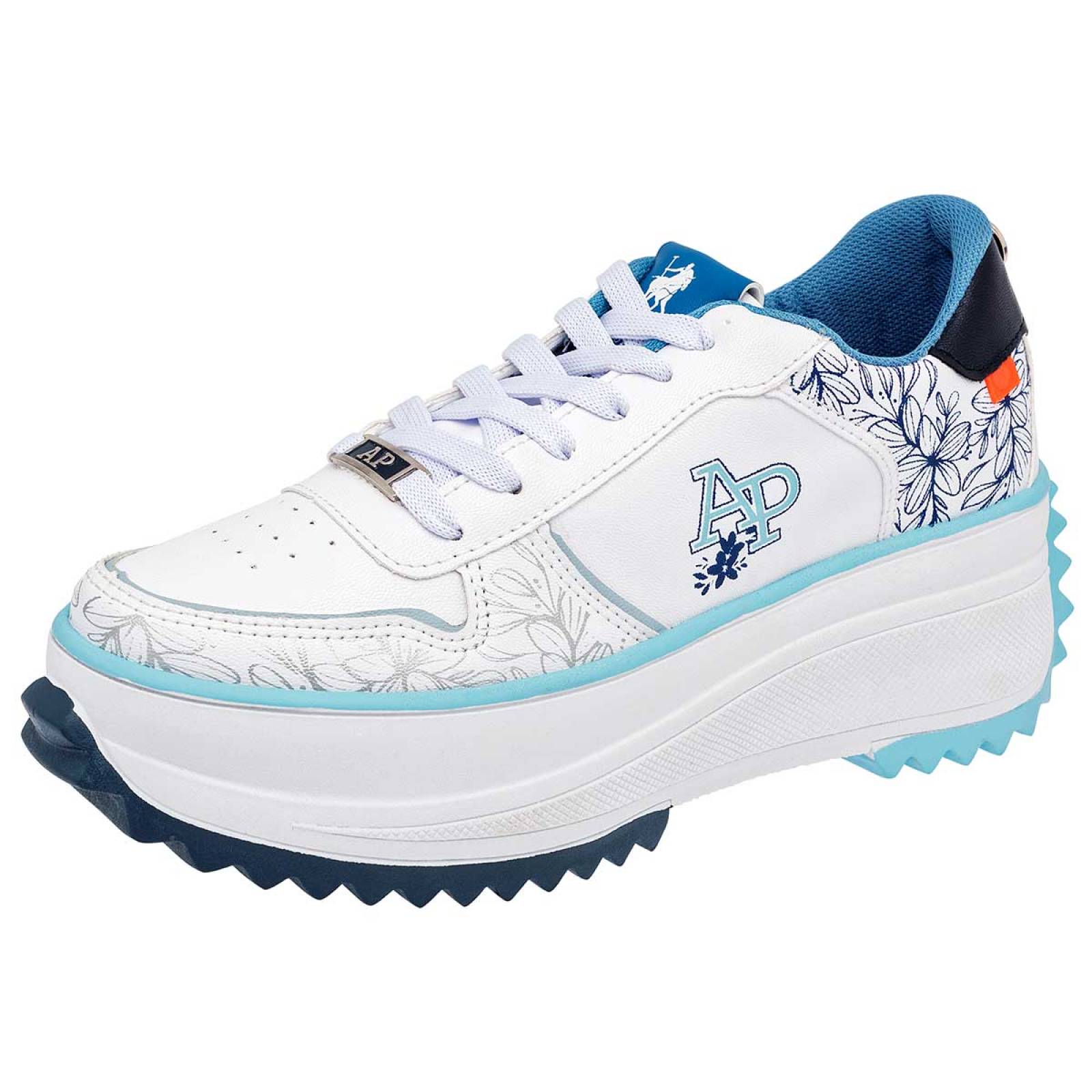 TENIS CHUNKY American polo 2484 Color Blanco PARA Mujer Tx6