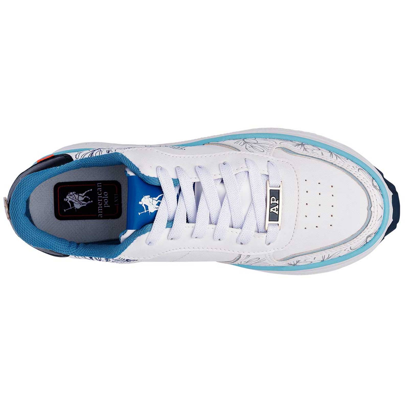 TENIS CHUNKY American polo 2484 Color Blanco PARA Mujer Tx6