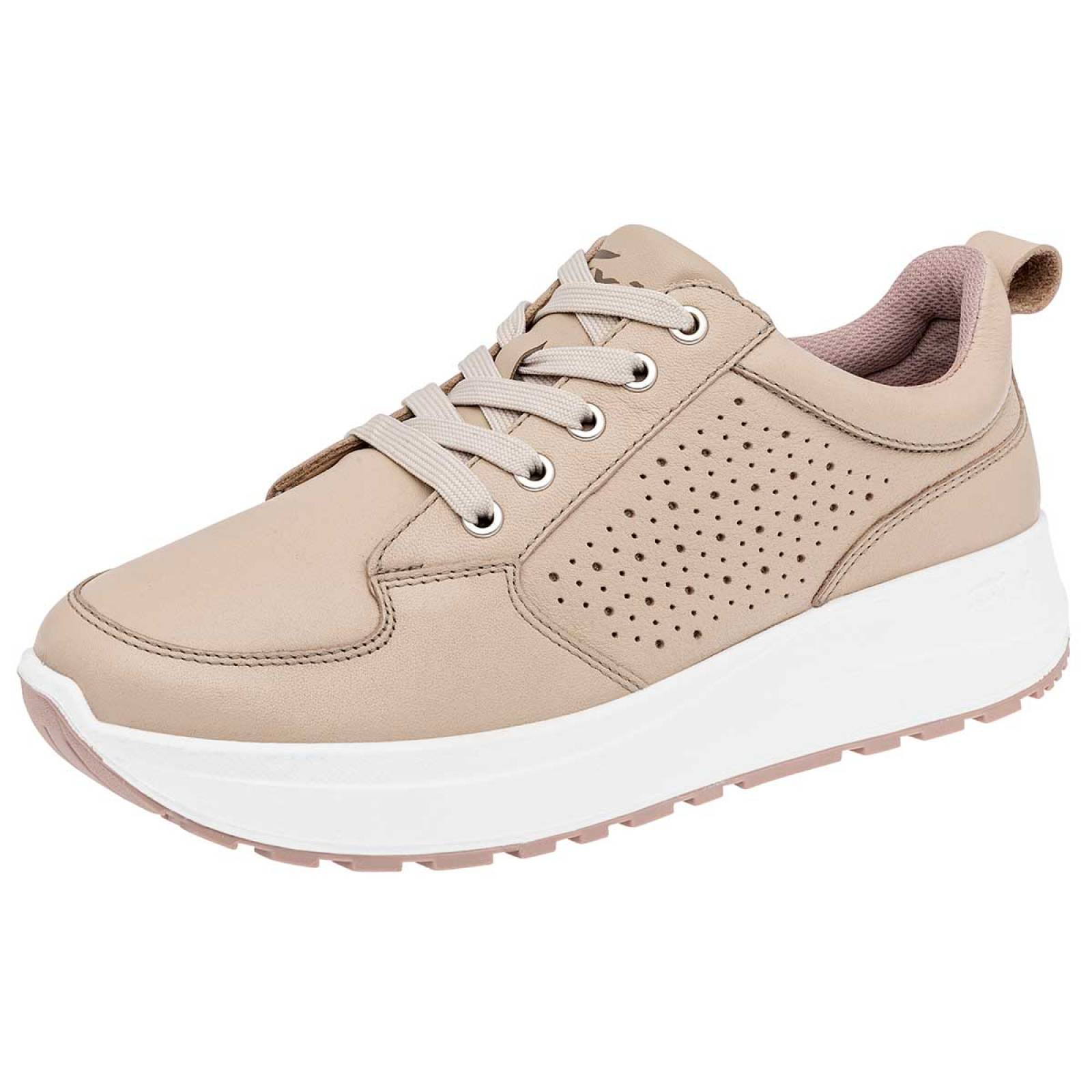 TENIS CHUNKY Flexi 117205 Color Beige PARA Mujer Tx6