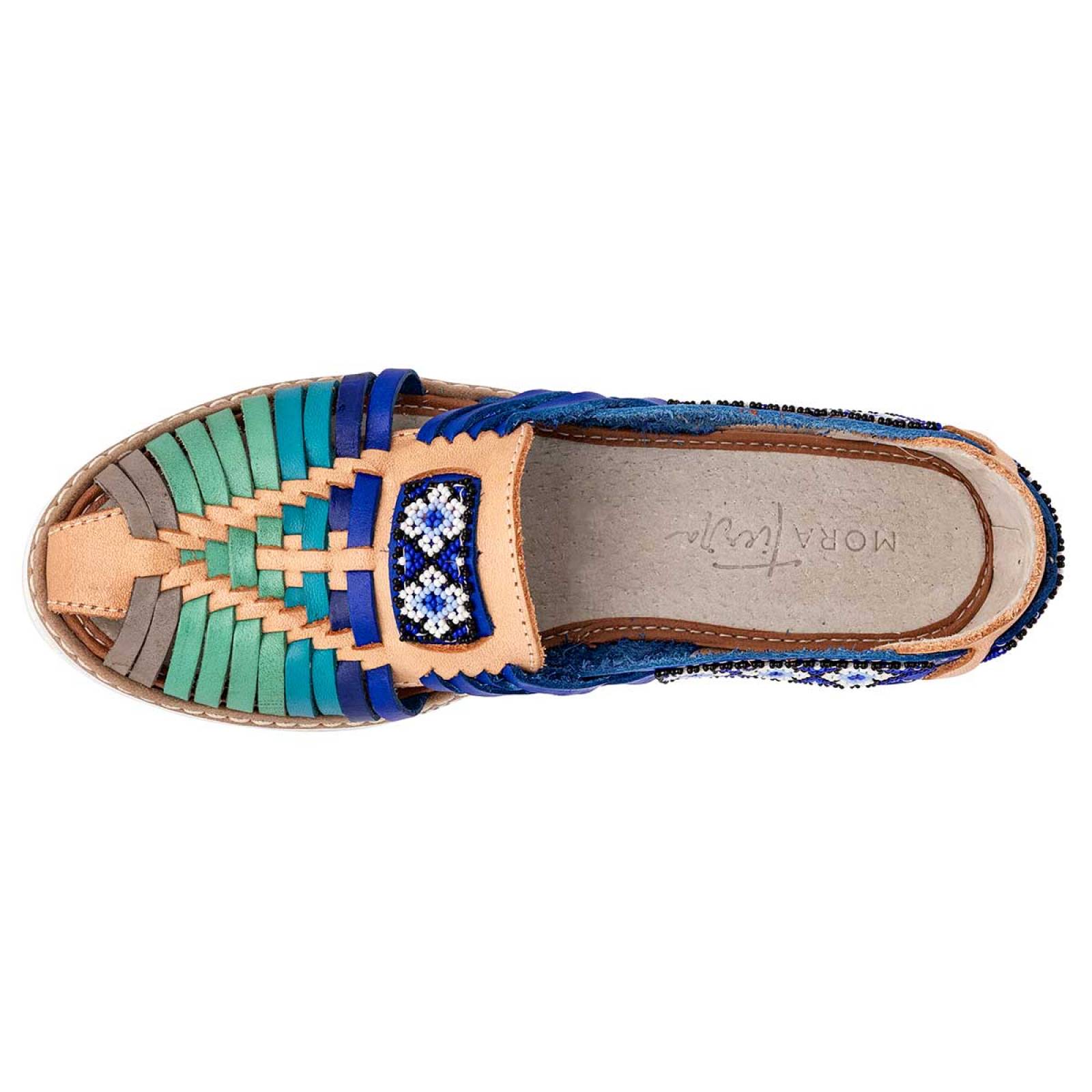 ZAPATO ARTESANAL Mora tierra 198W3771 Color Azul PARA Mujer Tx6