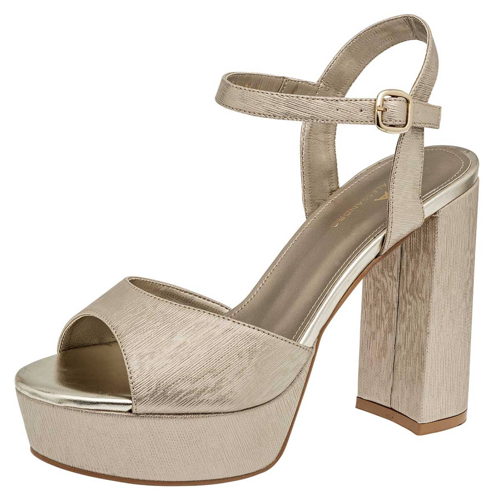 ZAPATILLA BOCA DE PESCADO Pietro alessandro 3700 Color Oro PARA Mujer Tx6