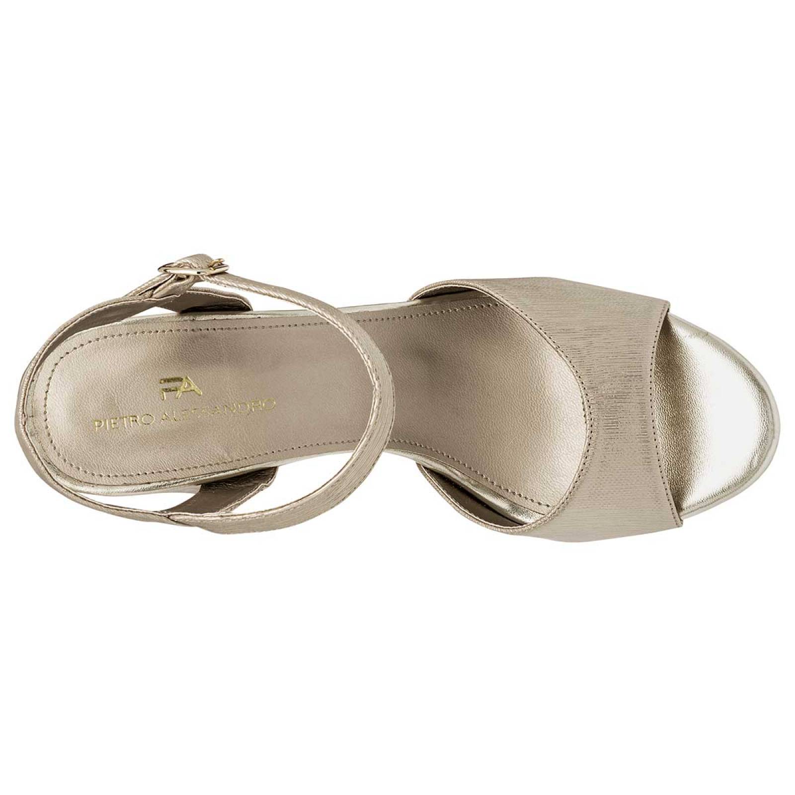 ZAPATILLA BOCA DE PESCADO Pietro alessandro 3700 Color Oro PARA Mujer Tx6