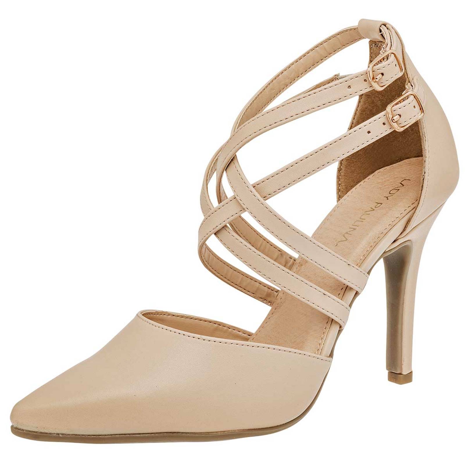 ZAPATILLA CERRADA CON TIRILLAS Lady paulina 25409 Color Beige PARA Mujer Tx6