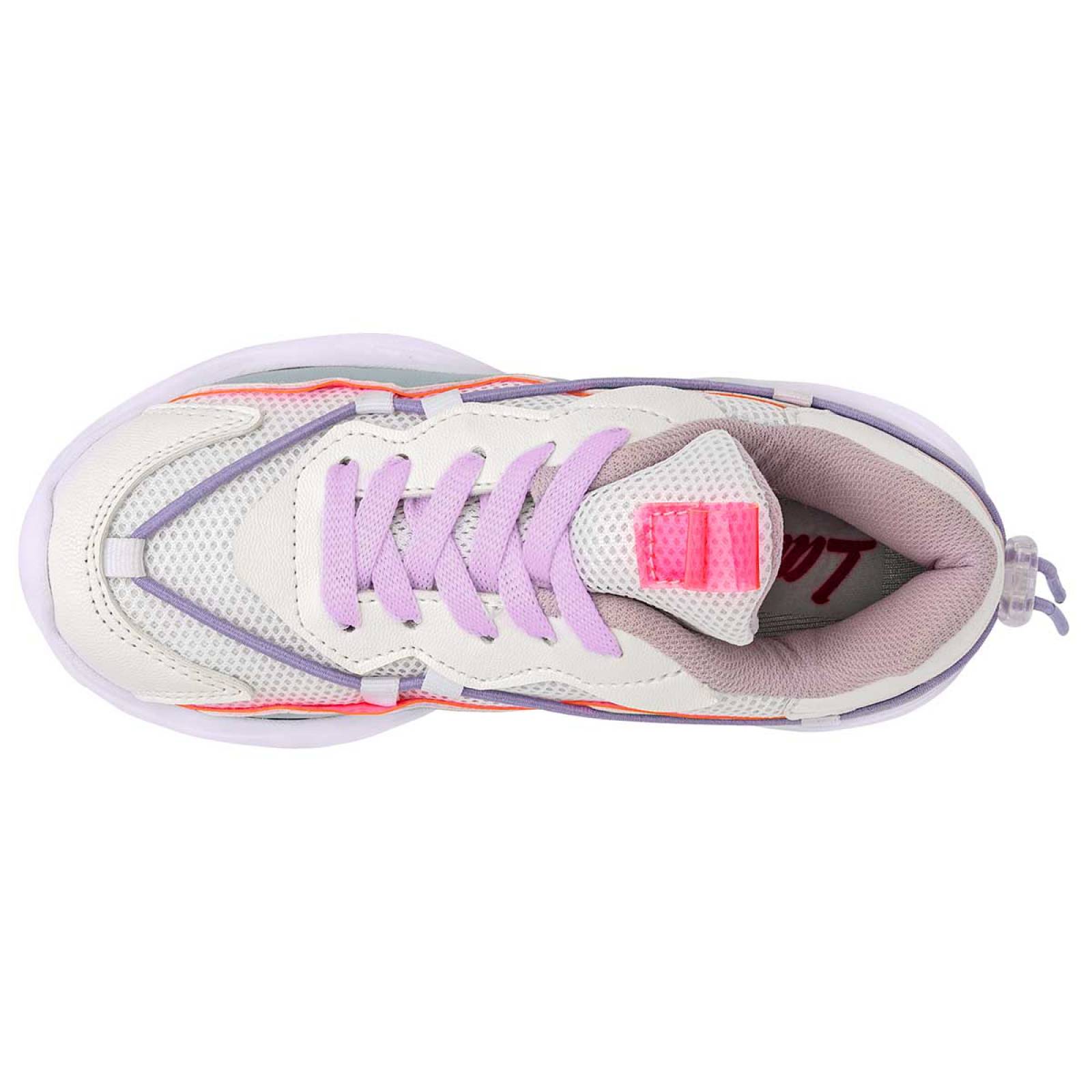 TENIS CHUNKY Lady one CC073 Color Blanco PARA Niña Tx6
