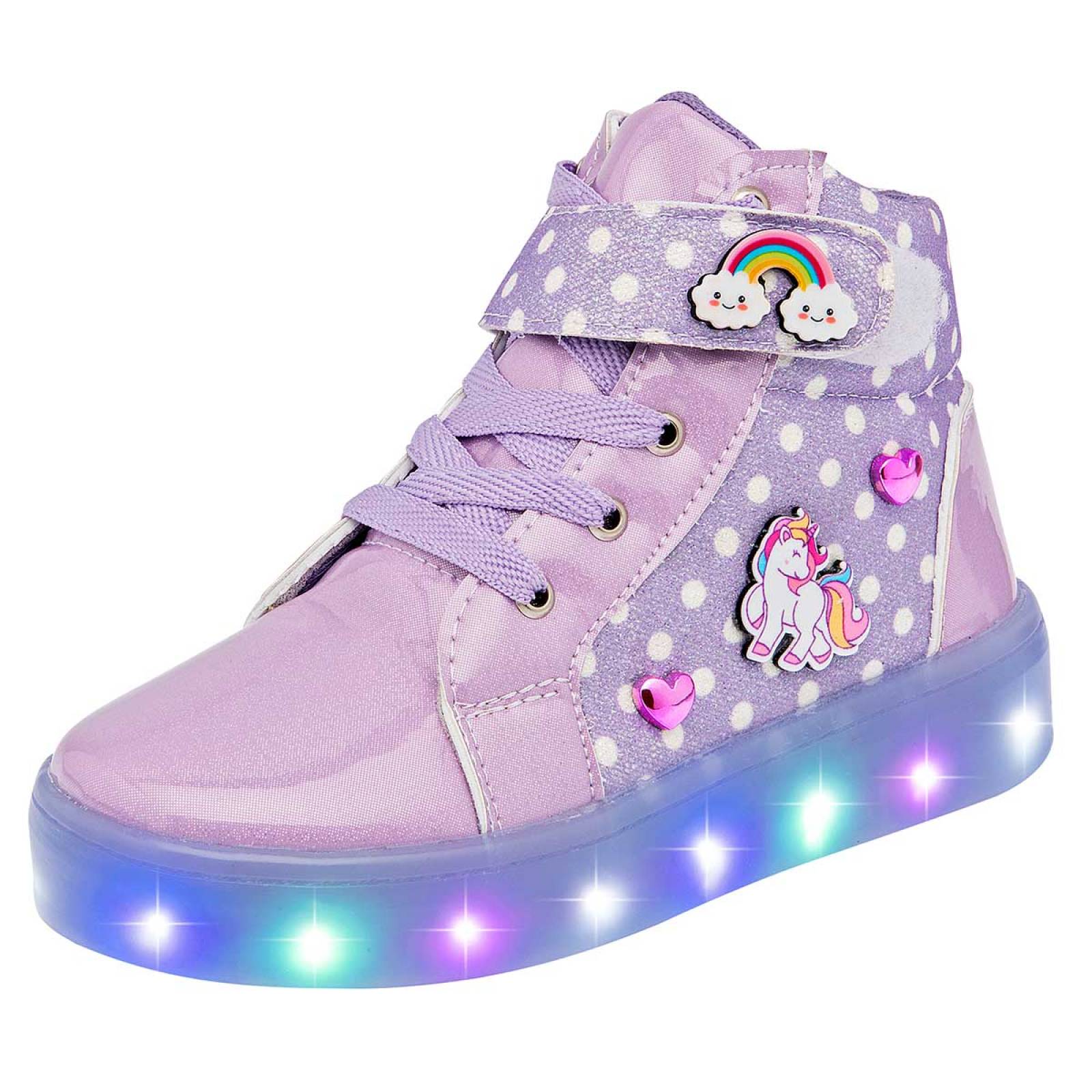 TENIS CON LUCES Efectos 110C Color Lila PARA Niña Tx6