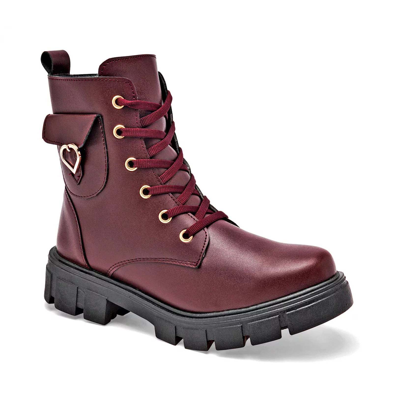 BOTA CON CIERRE CHUNKY Been class 17415 Color Vino PARA Mujer Tx7