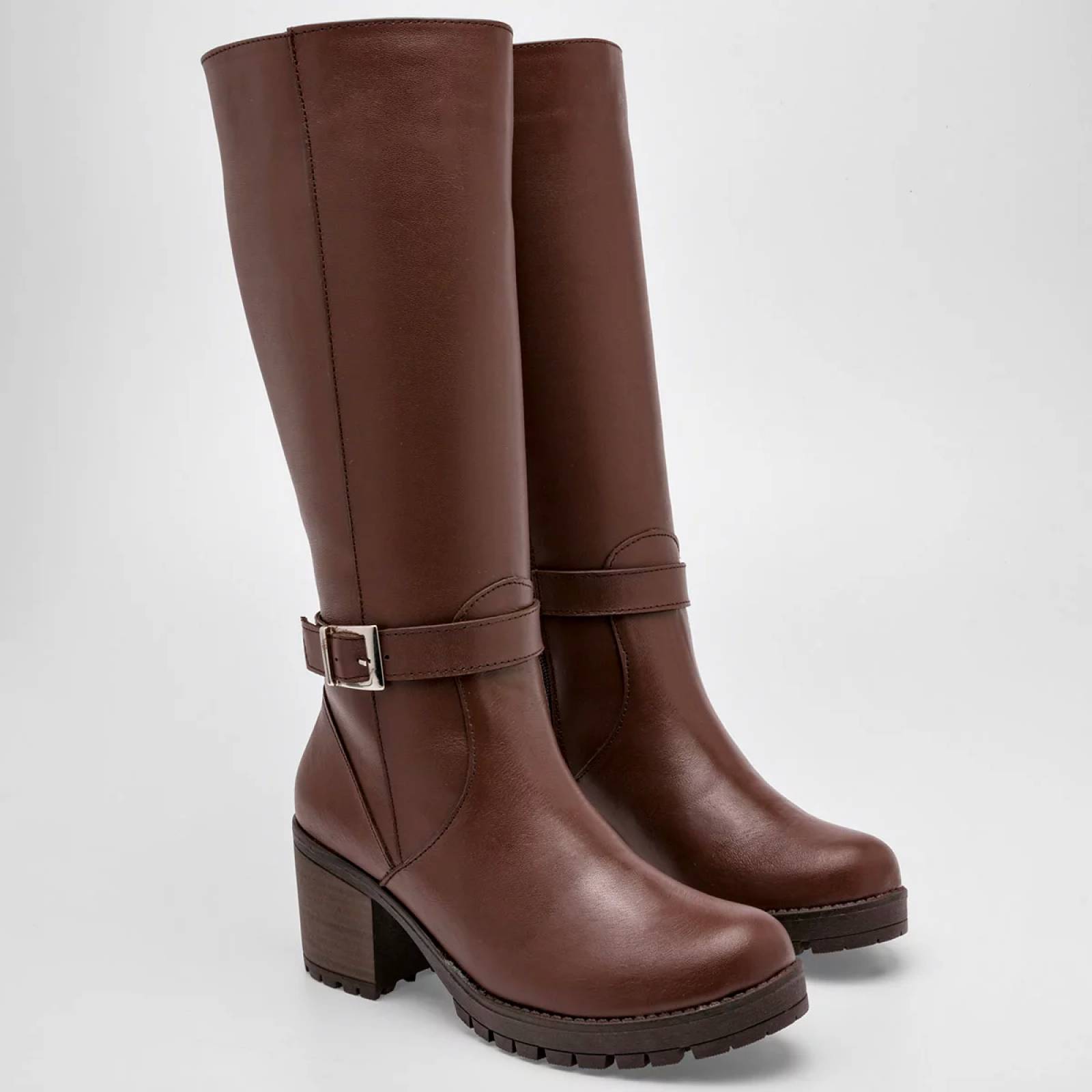 BOTA LARGA DE HEBILLA Catalina 8038 Color Cafe PARA Mujer Tx7