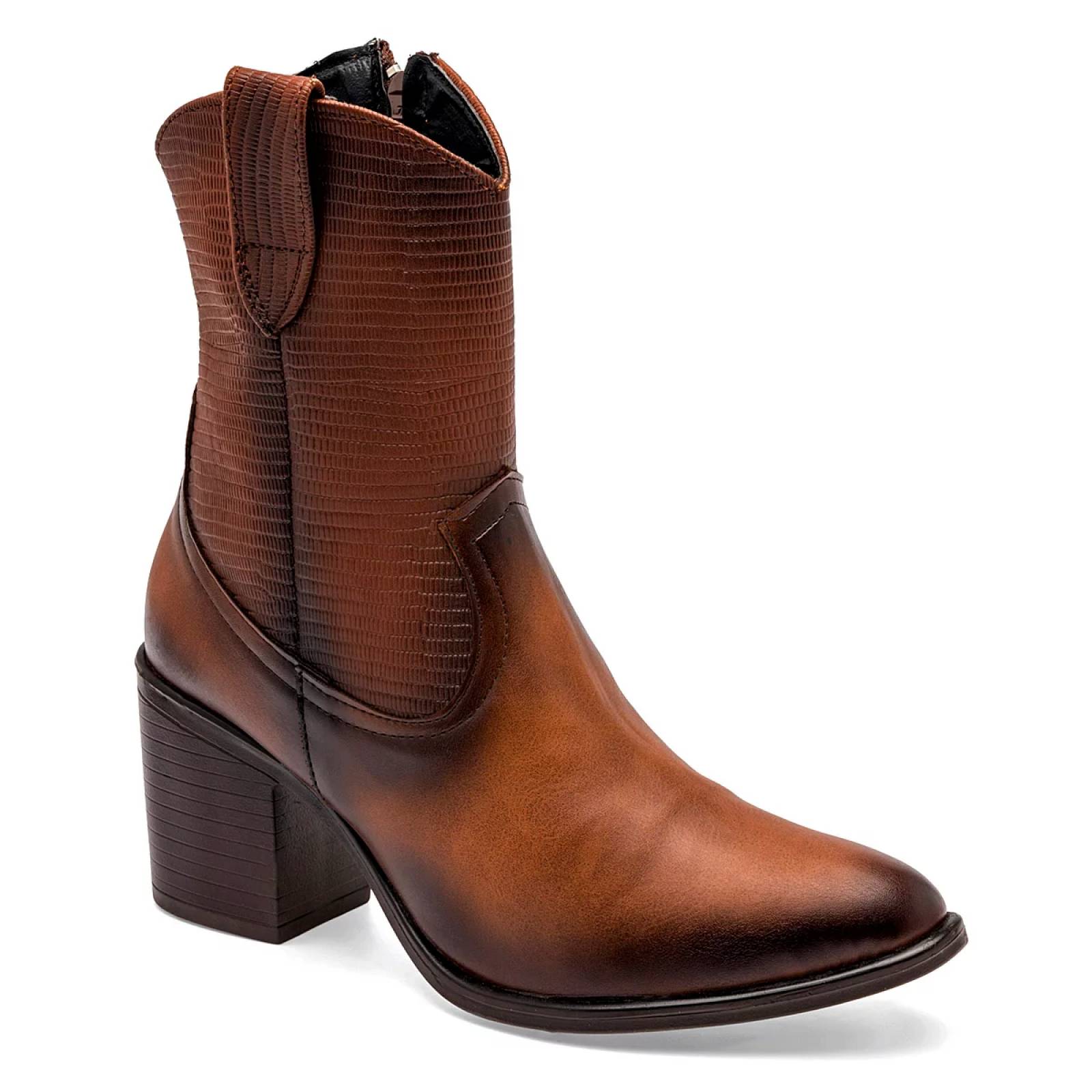 BOTA VAQUERA Oro rosa 427010 Color Cafe PARA Mujer Tx7