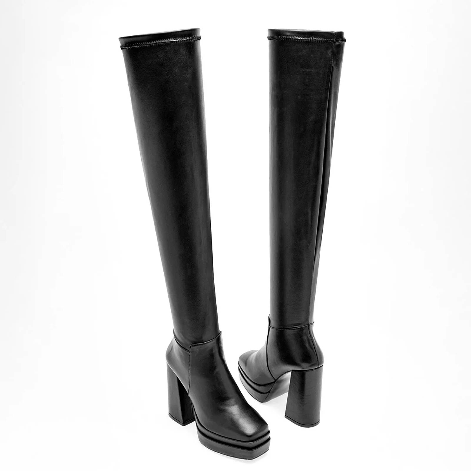 BOTA LARGA PLATAFORMA Pietro alessandro 2254 Color Negro PARA Mujer Tx7