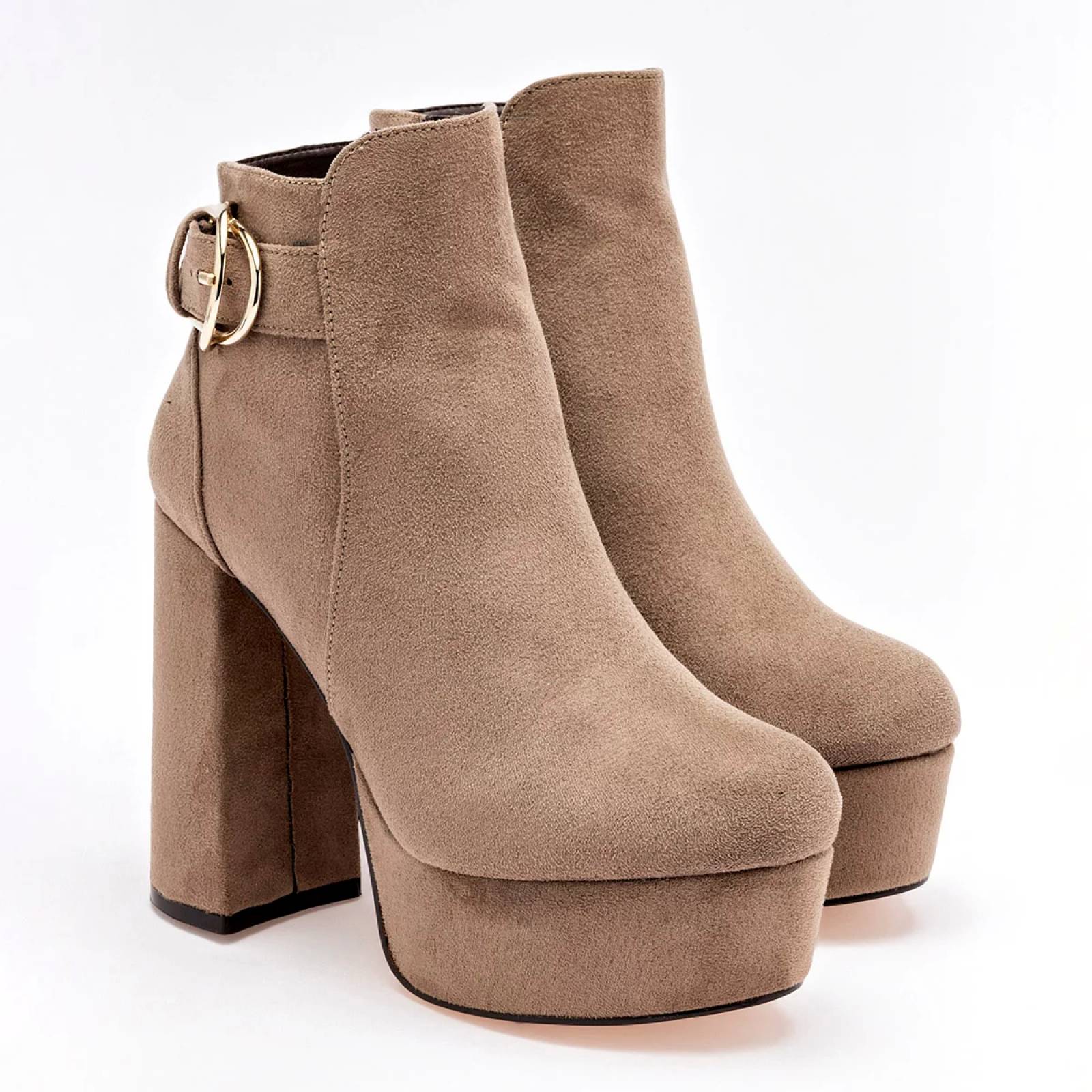 BOTIN CON HEBILLA Y PLATAFORMA Pietro alessandro 2315 Color Beige PARA Mujer Tx7