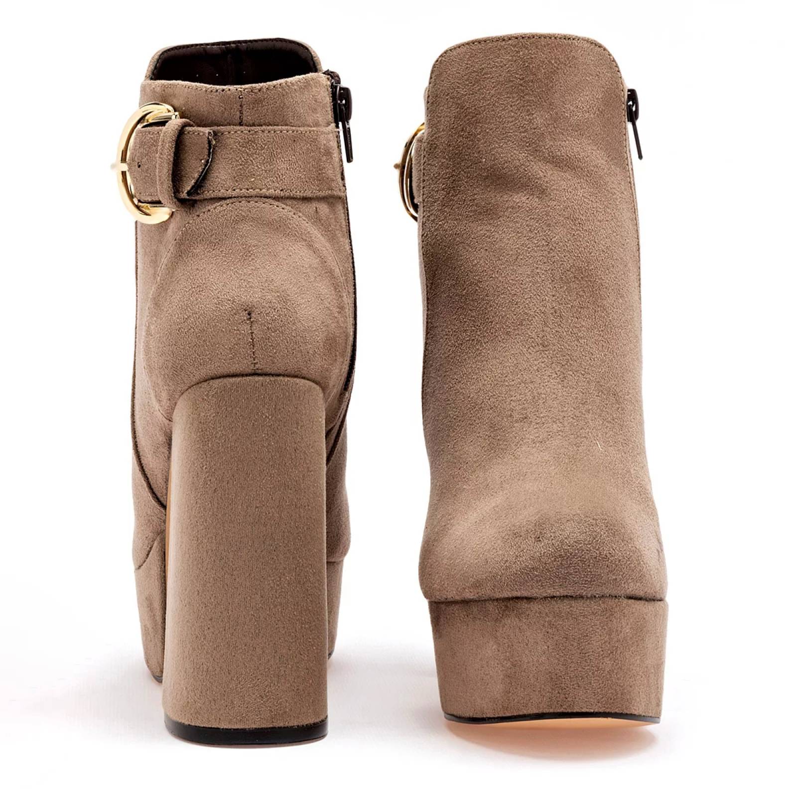 BOTIN CON HEBILLA Y PLATAFORMA Pietro alessandro 2315 Color Beige PARA Mujer Tx7