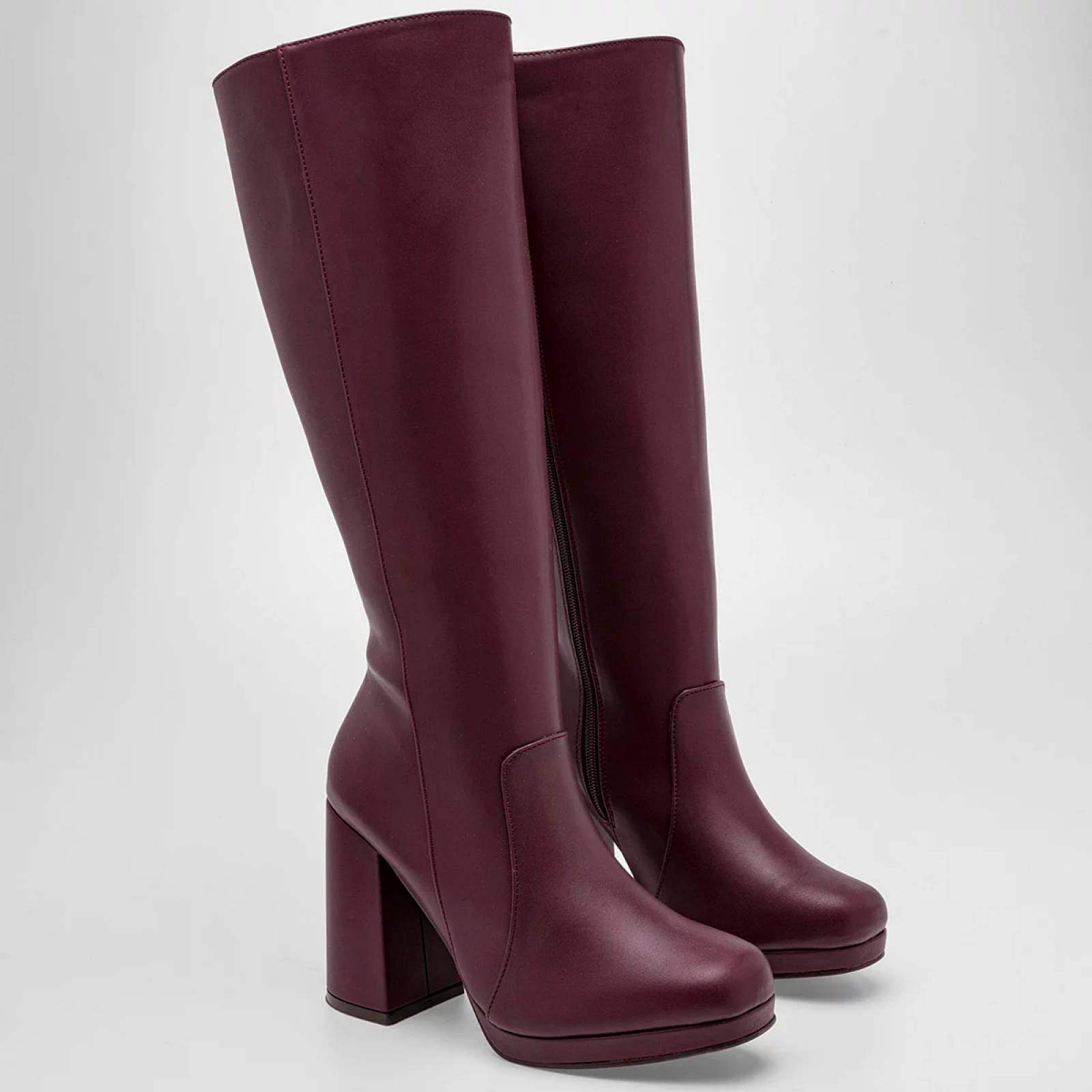 BOTA LARGA CON PLATAFORMA Pietro alessandro 5660 Color Vino PARA Mujer Tx7